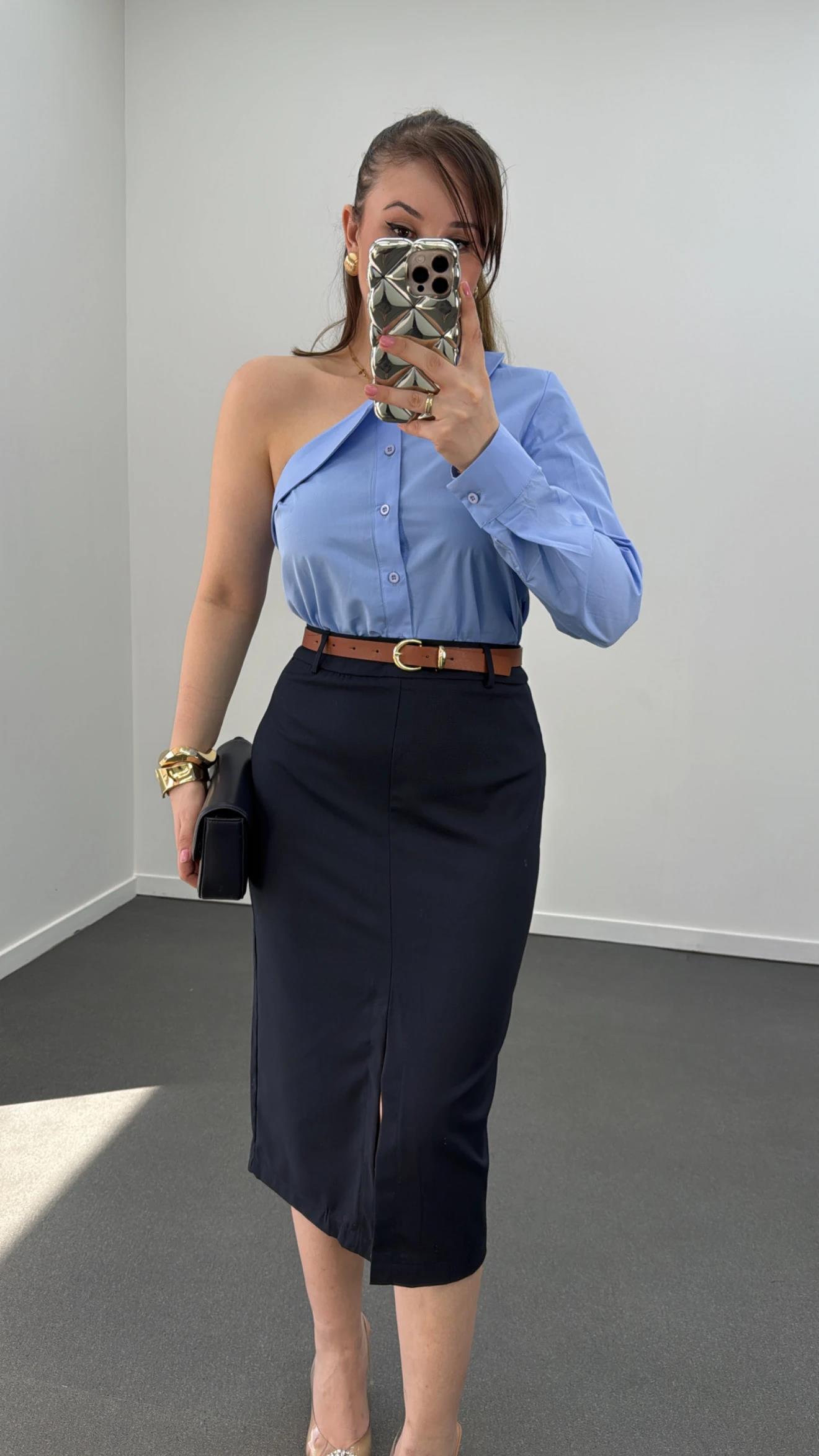 Dolce Laci Kemerli Kalem Etek