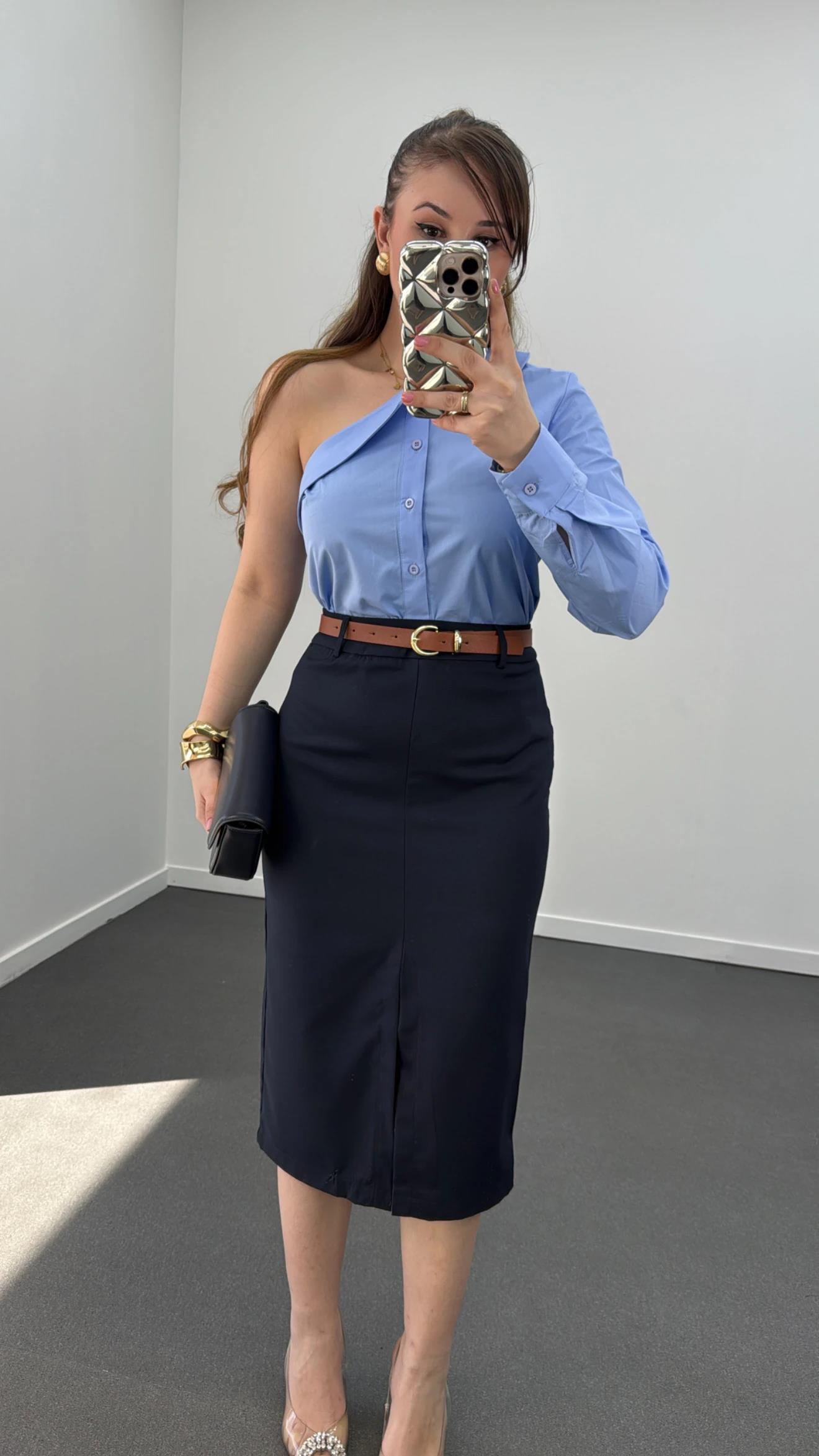 Dolce Laci Kemerli Kalem Etek