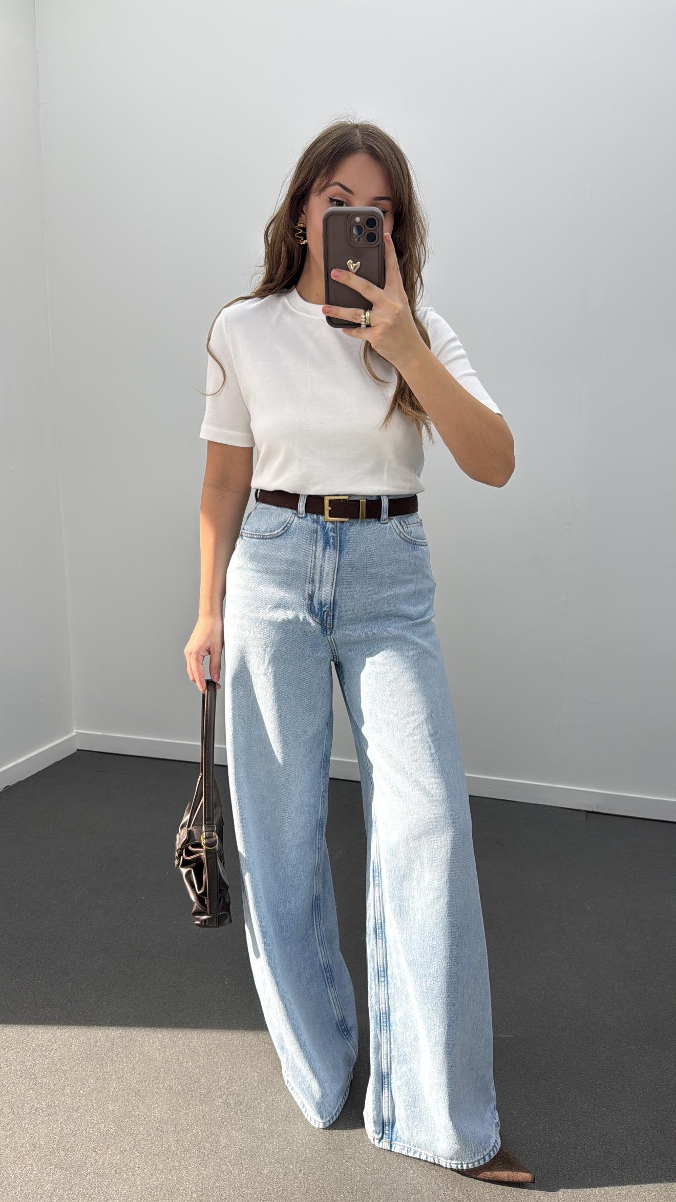 Dublin Açık Kot Yıkamalı Ultra Yüksek Bel Palazzo Jean