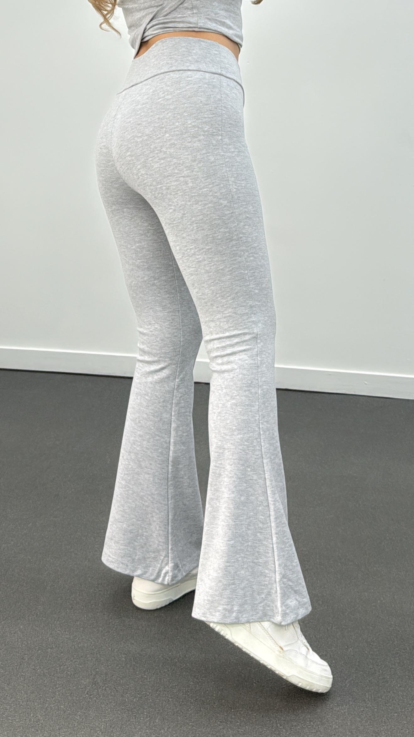 Eduardo Gri Melanj Bel Korsajlı Flare Tayt Pantolon