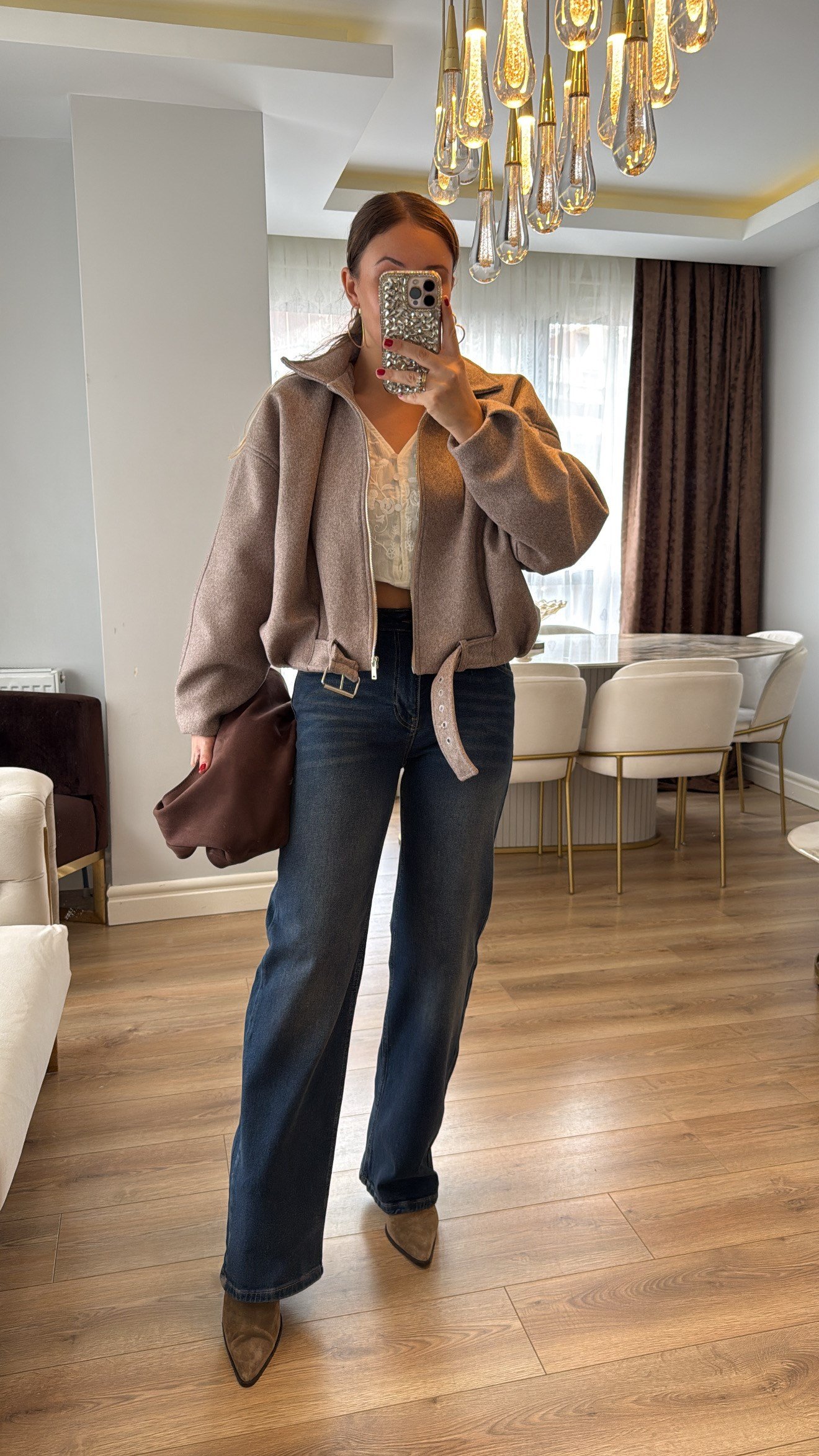Elzora Tint Yıkama Straight Wide Leg Jean