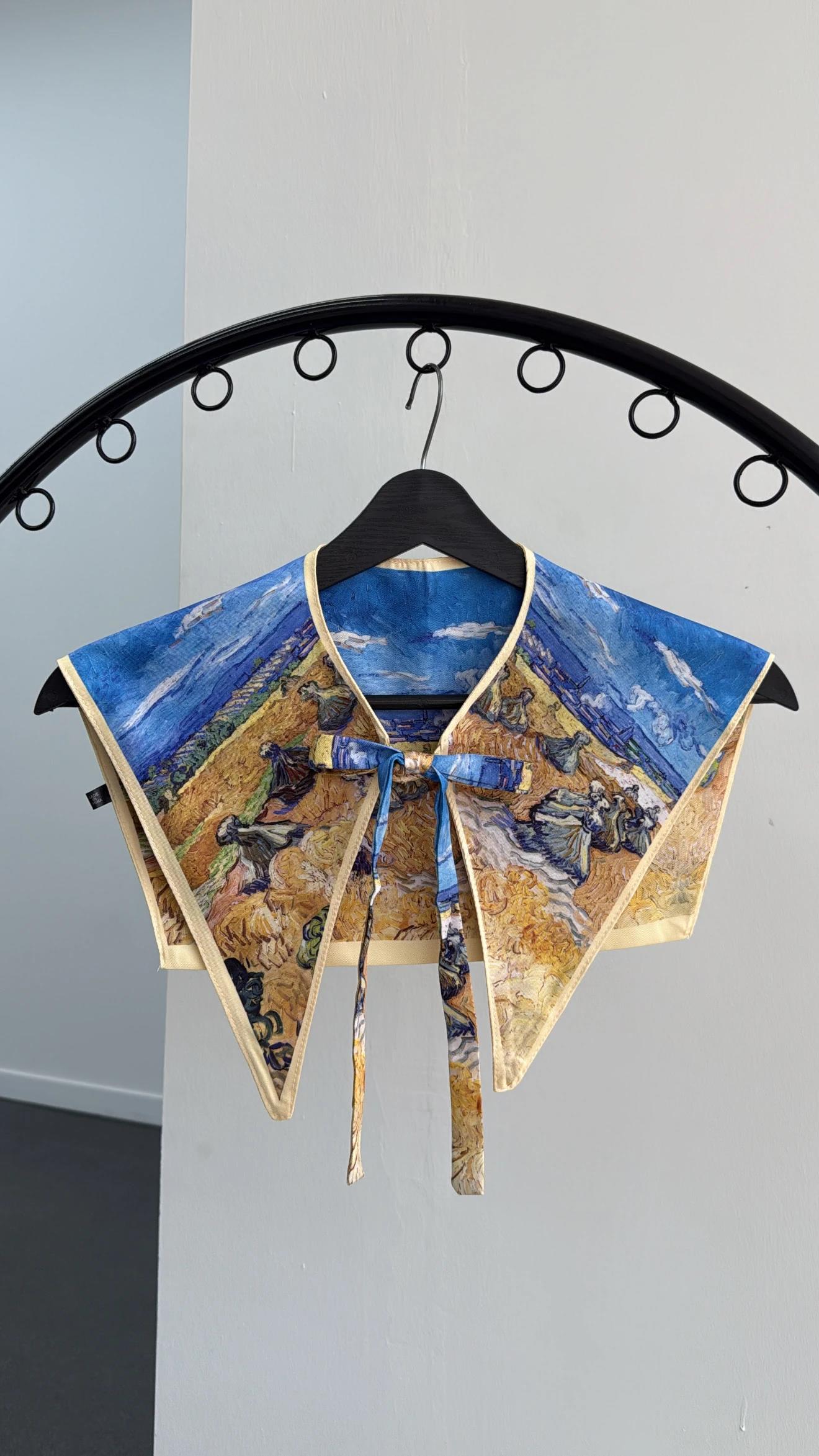 Georgia Gökyüzü Desenli Yaka Fular