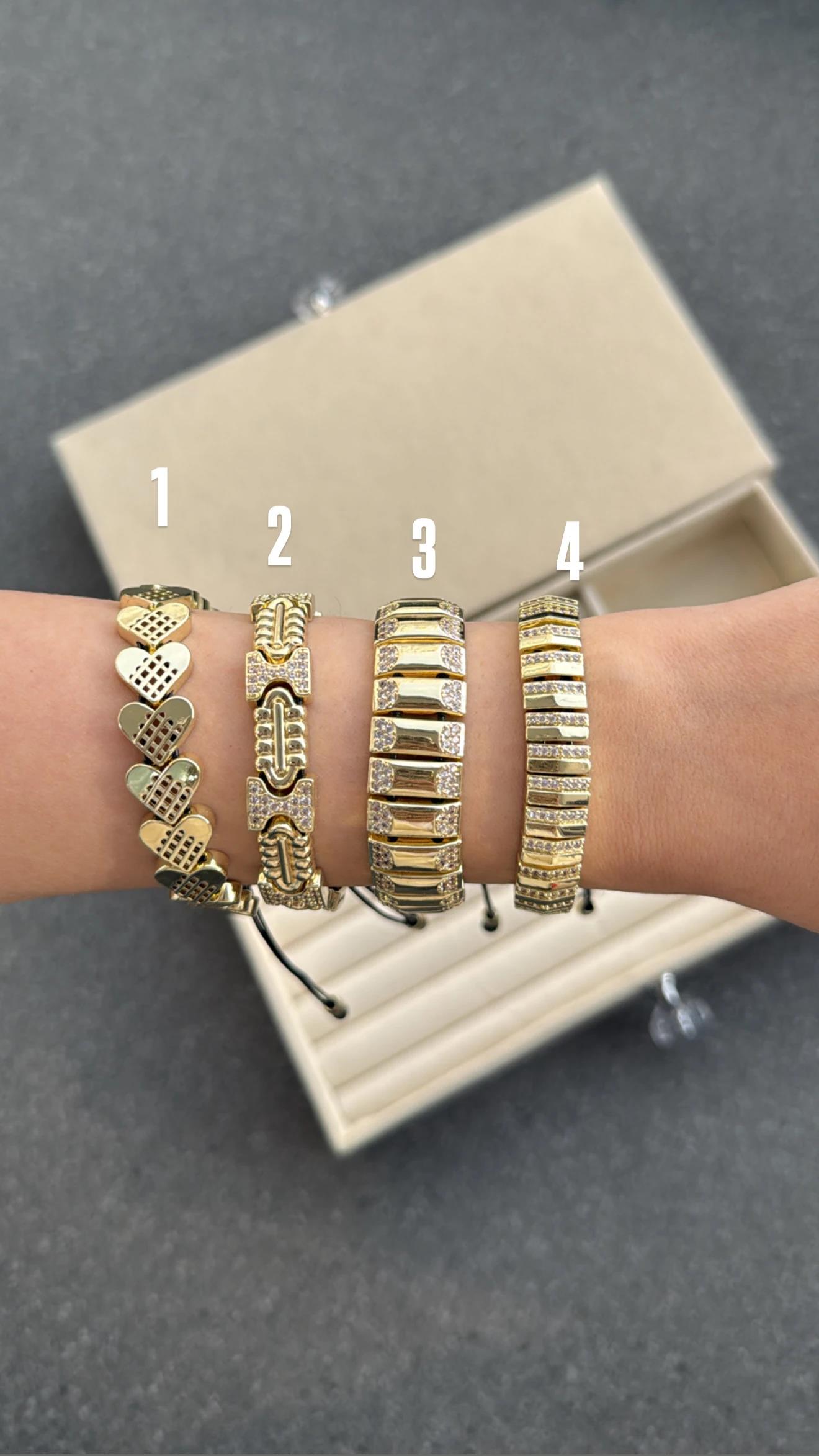 Gleam Gold İpli Tasarım Bileklik