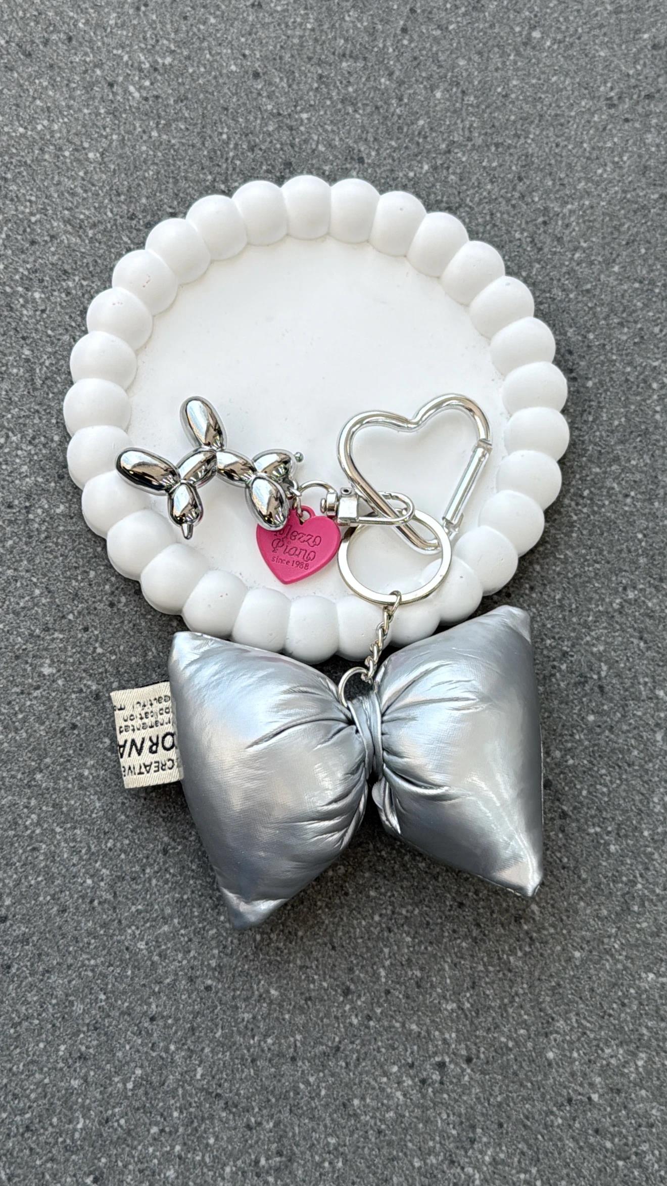 Gri Fiyonk Çanta Charmı