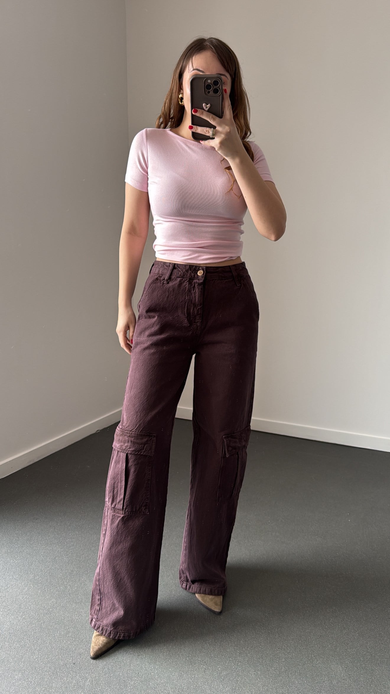 Holigan Koyu Mor Renk Kargo Cepli Jeans