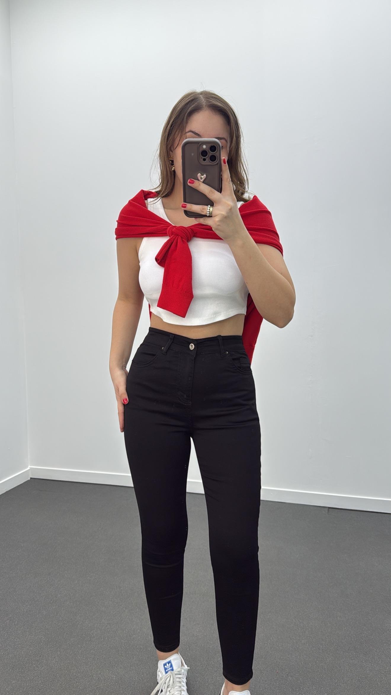 İbiza Siyah Extra Yüksek Bel Toparlayıcı Skinny Jeans