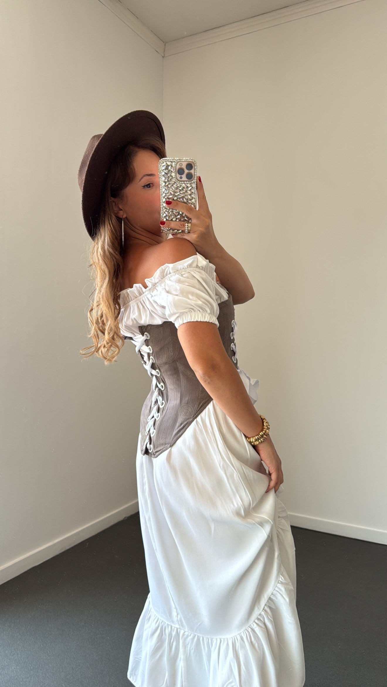 Isabella Vizon Jakarlı Bağcıklı Korse