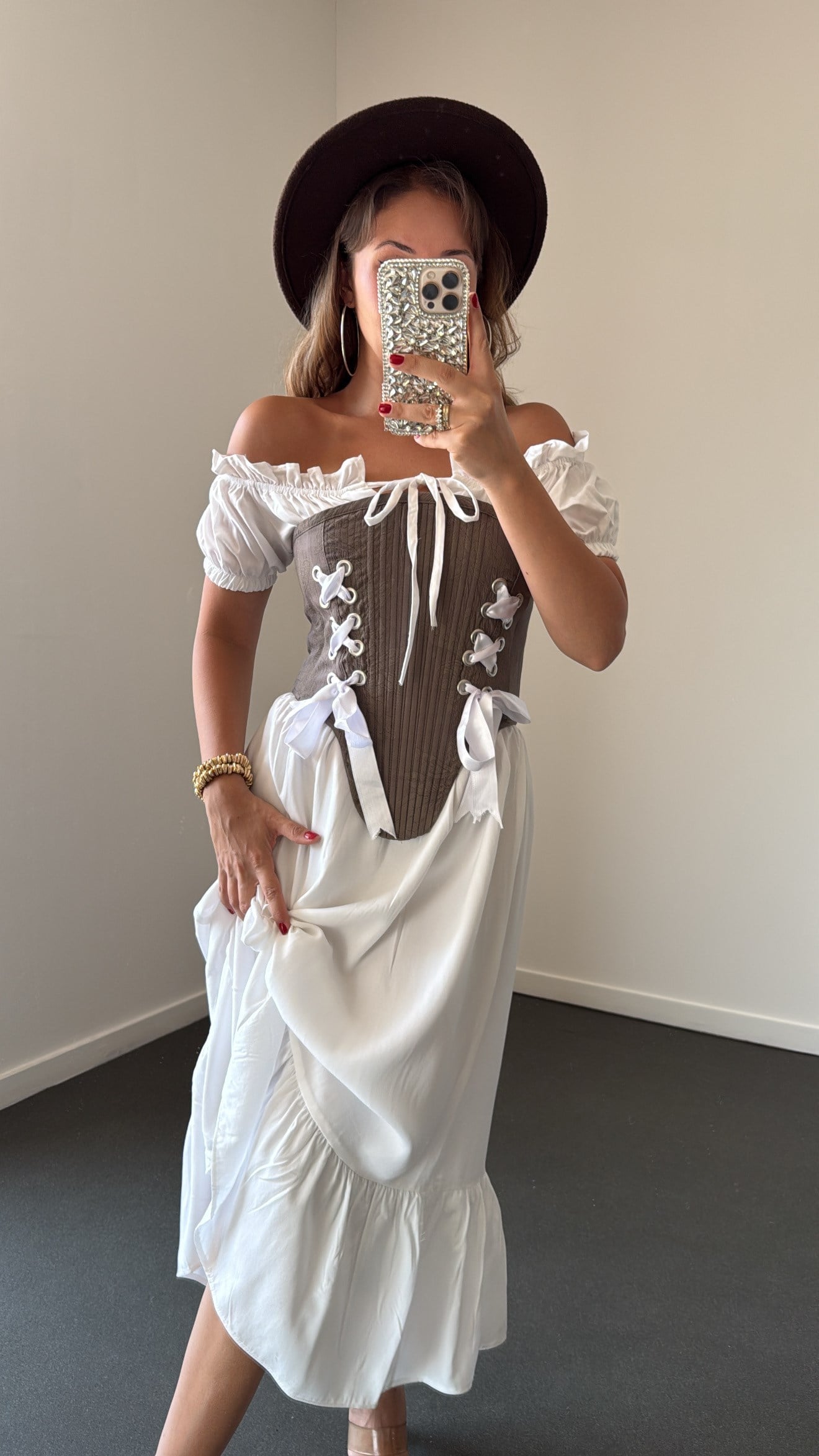 Isabella Vizon Jakarlı Bağcıklı Korse