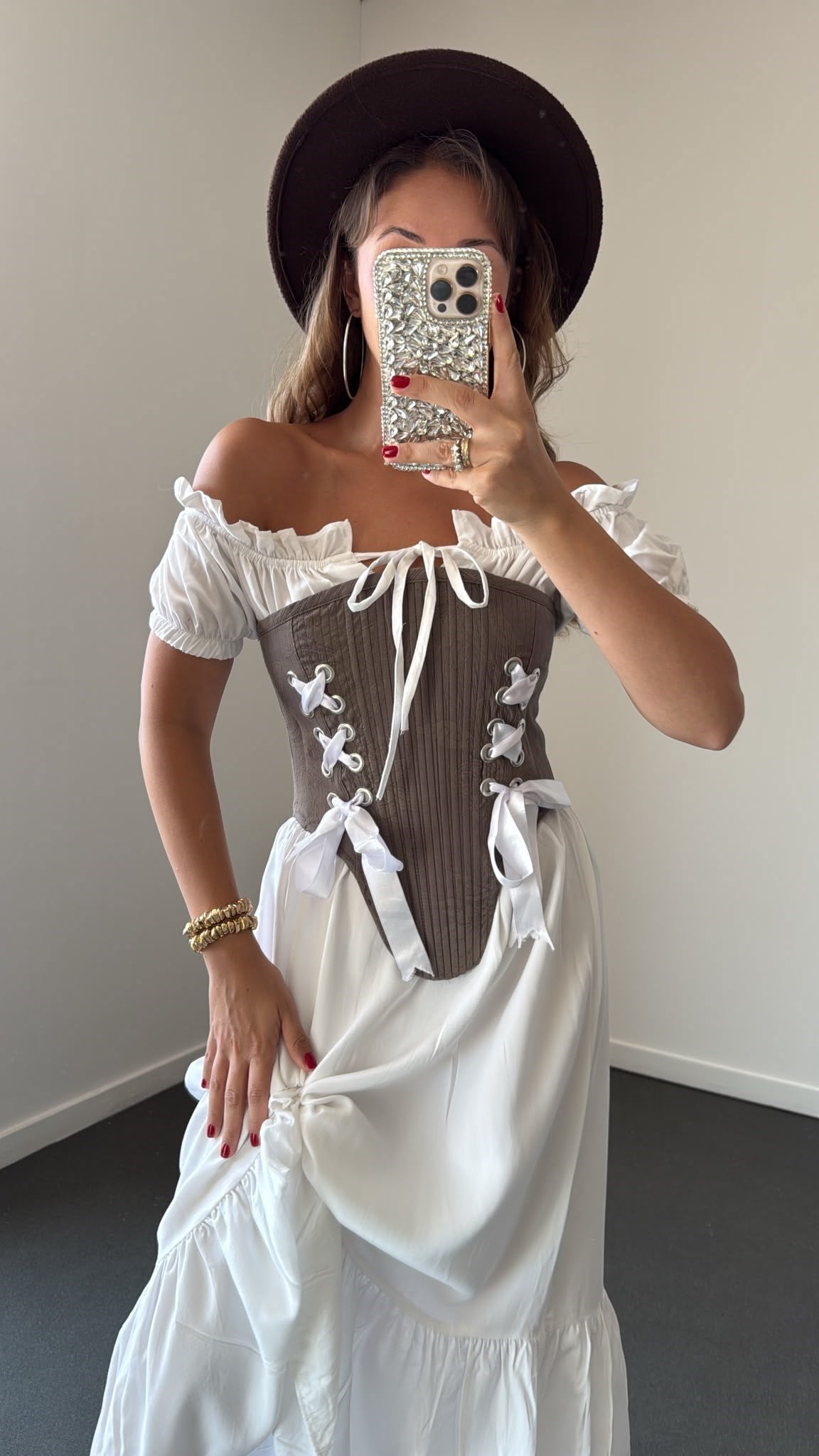 Isabella Vizon Jakarlı Bağcıklı Korse