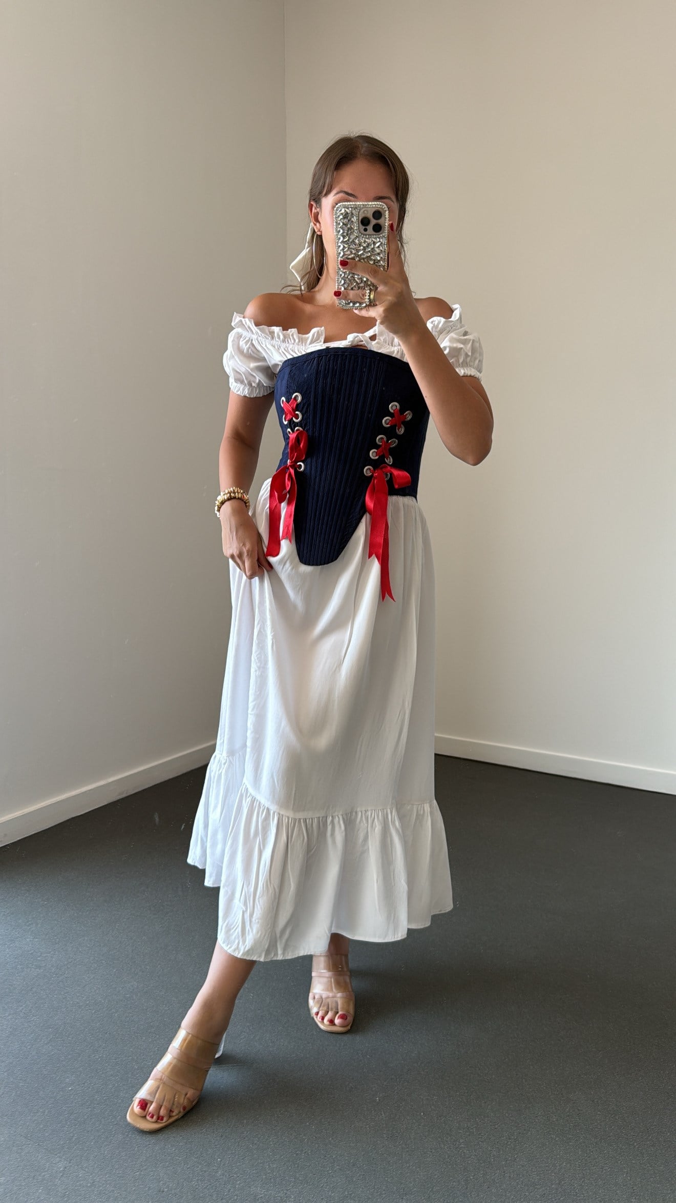 Isabella Vizon Lacivert Bağcıklı Korse