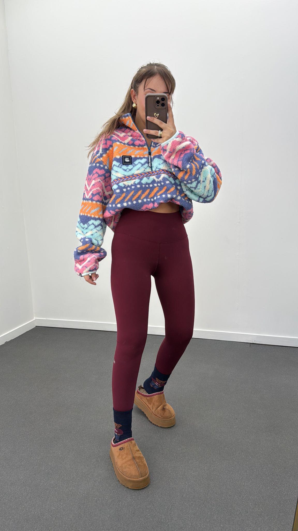 Isla Bordo Yüksek Bel Likralı Slim Fit Tayt