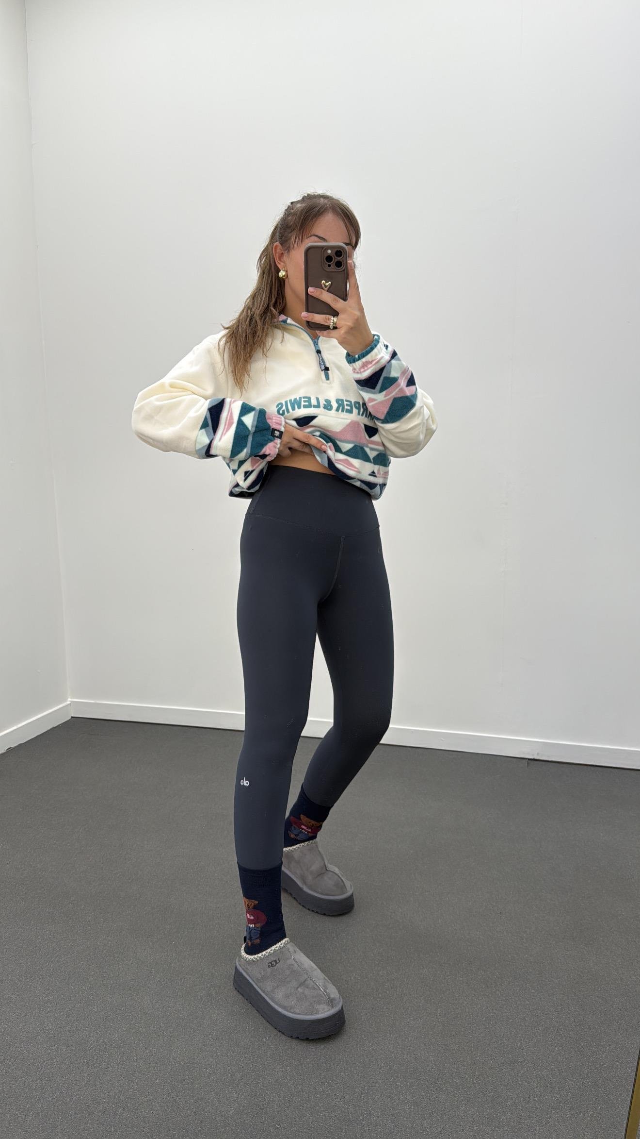 Isla Gri Yüksek Bel Likralı Slim Fit Tayt