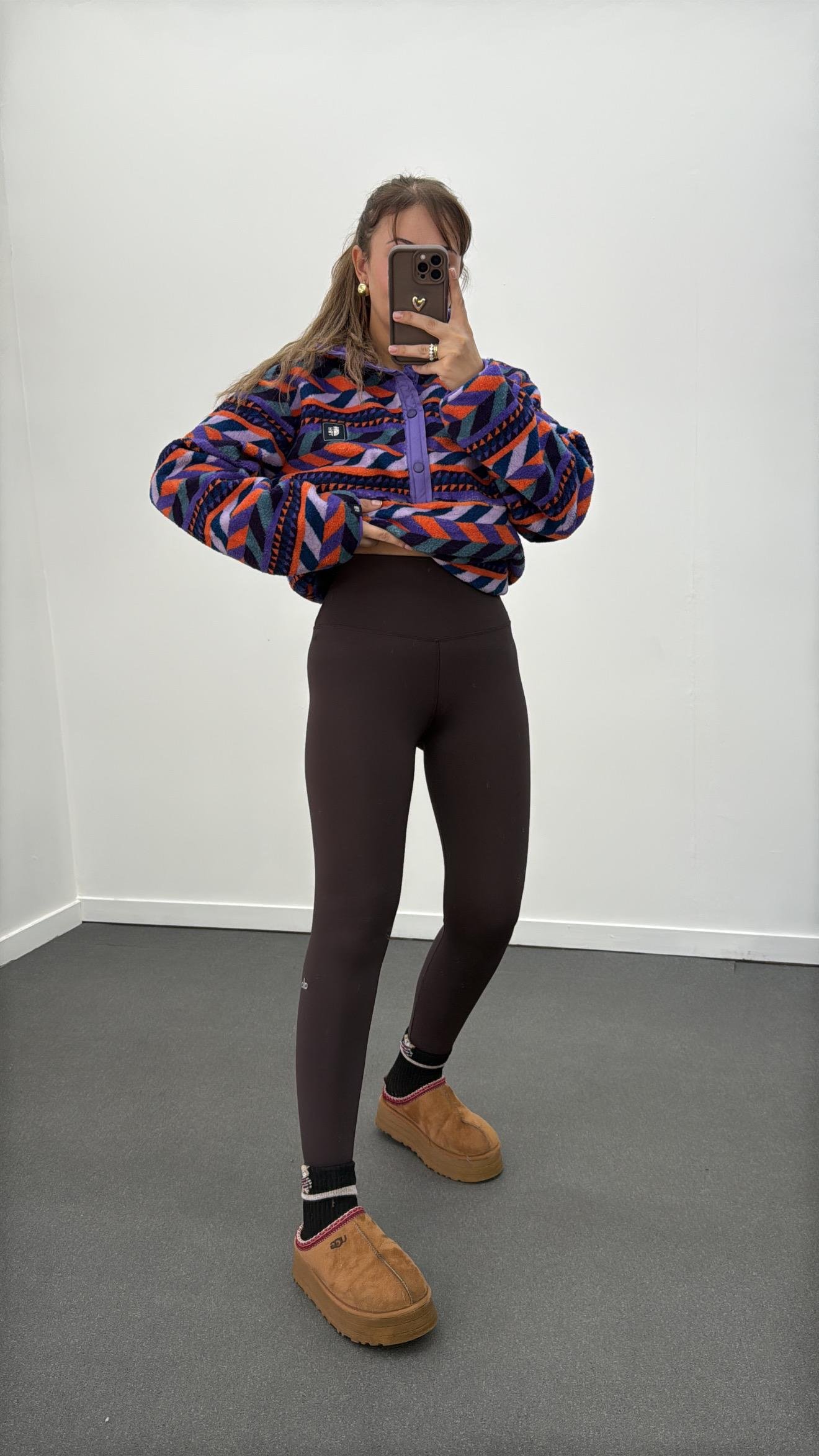 Isla Kahve Yüksek Bel Likralı Slim Fit Tayt