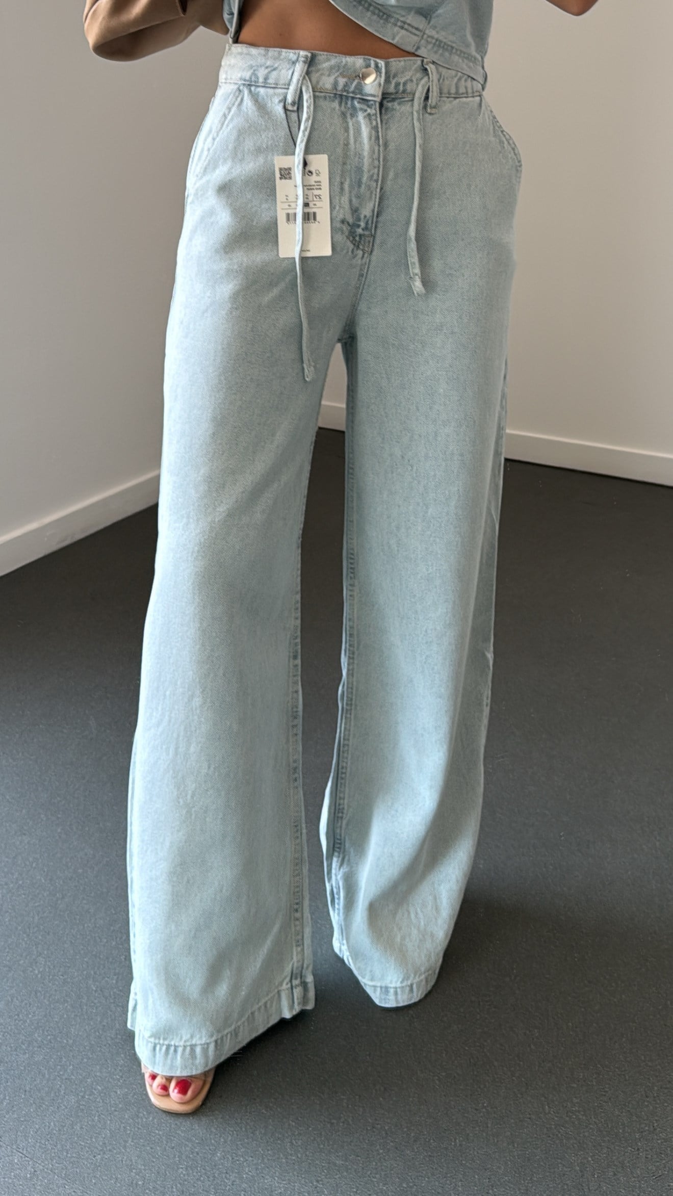 Jenna Buz Mavisi Denim Bluz Ve Pantolon Takım
