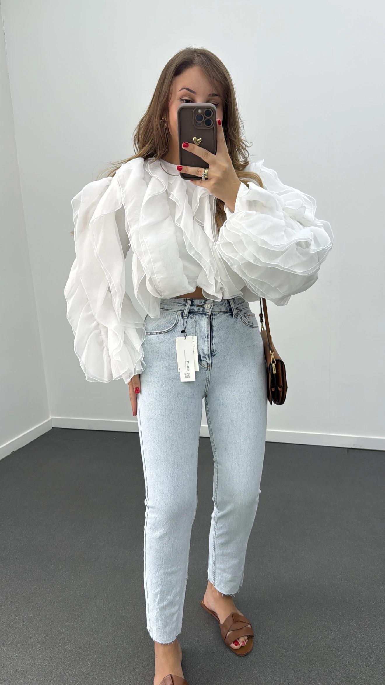 Juliet Açık Renk Yüksek Bel Slim Fit Jean