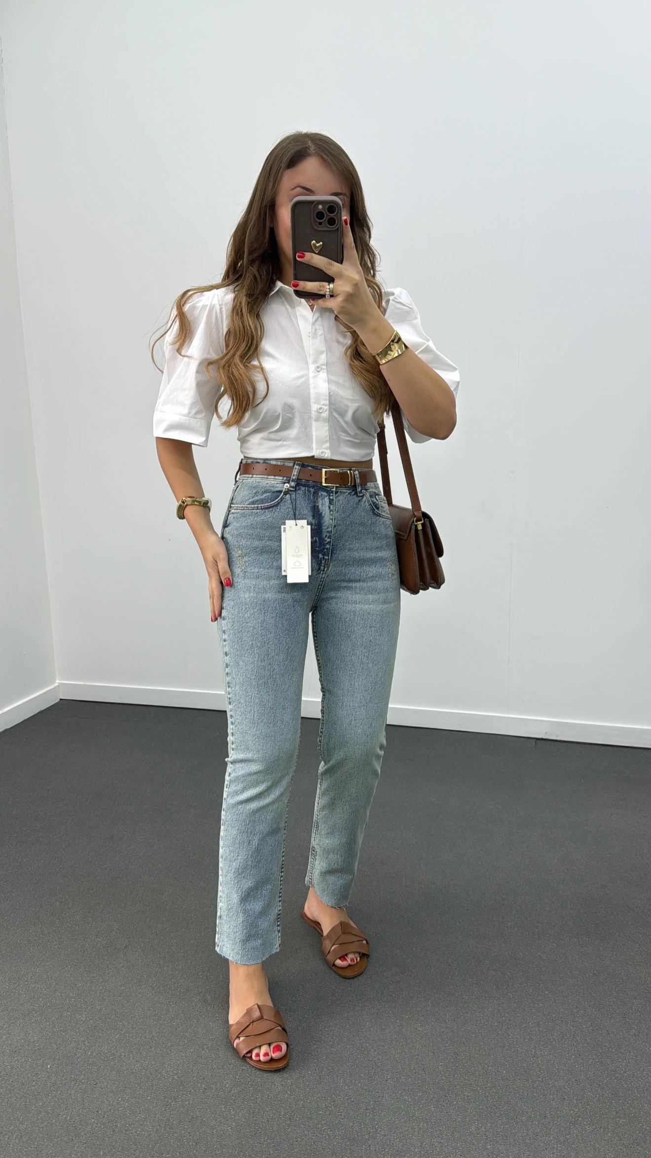 Juliet Açık Tint Destroy Detaylı Yüksek Bel Slim Fit Jean