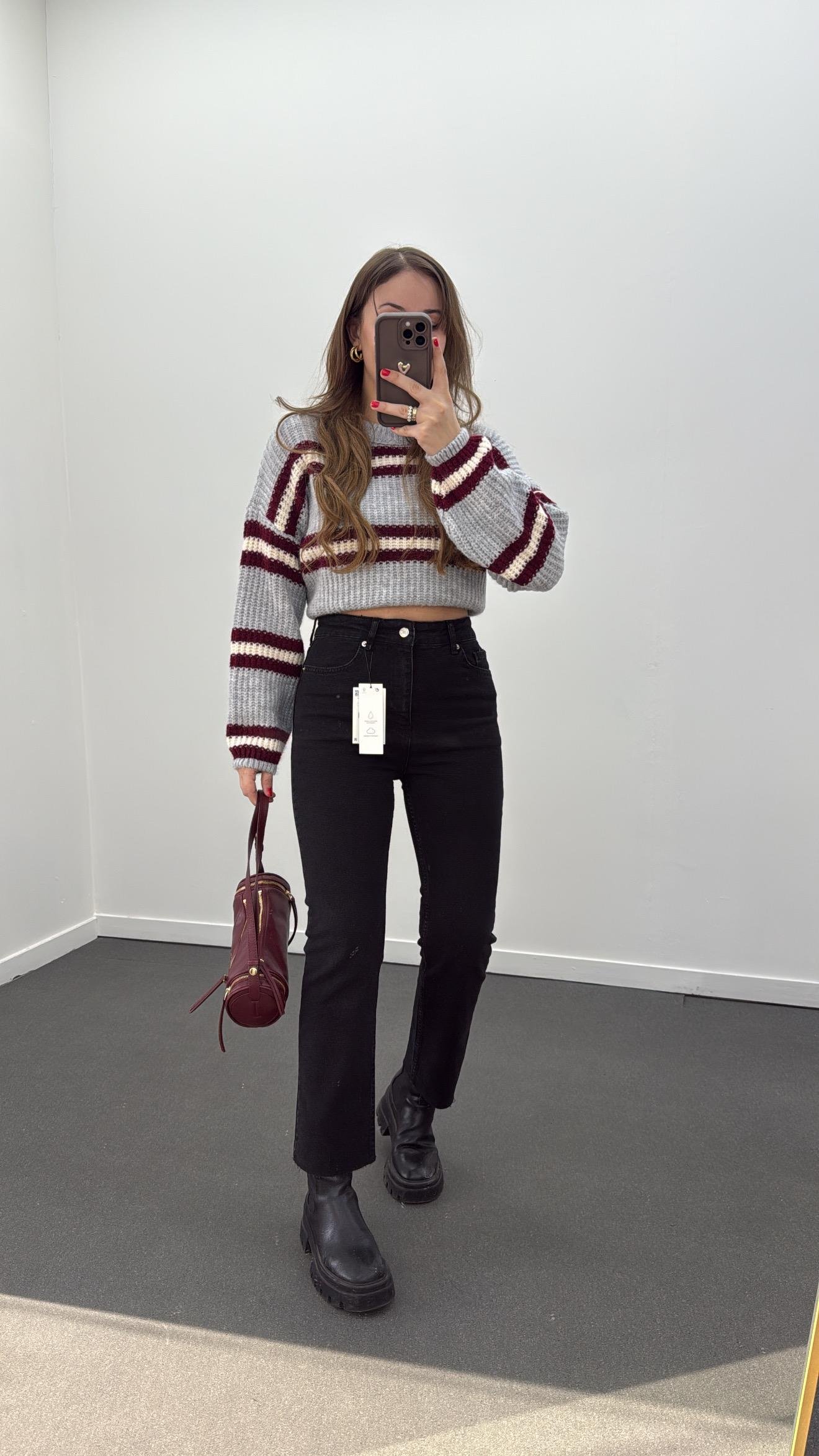 Juliet Antrasit Kot Yüksek Bel Slim Fit Jean