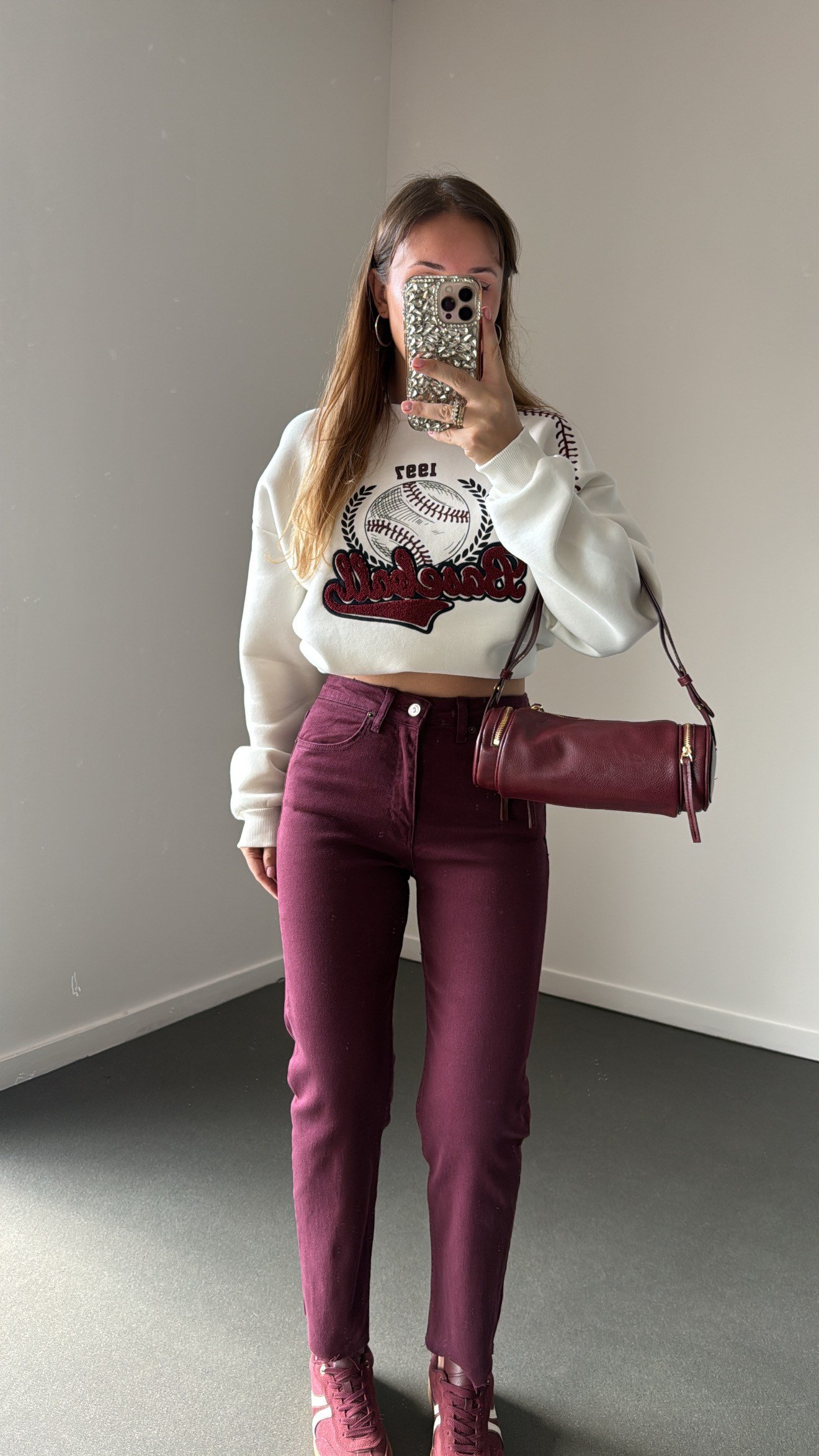 Juliet Bordo Renk Yüksek Bel Slim Fit Jean