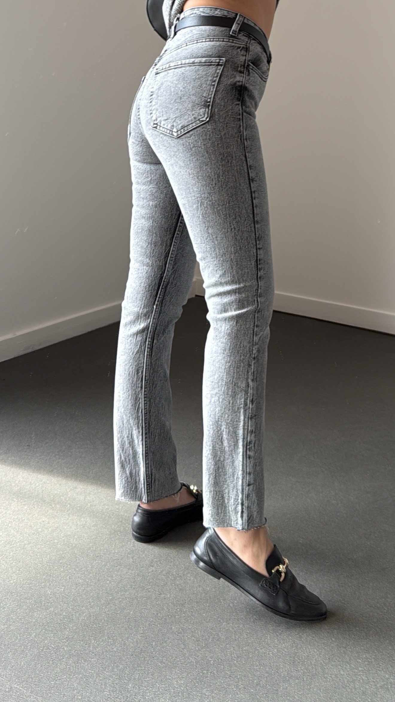 Juliet Gri Renk Yüksek Bel Slim Fit Jean