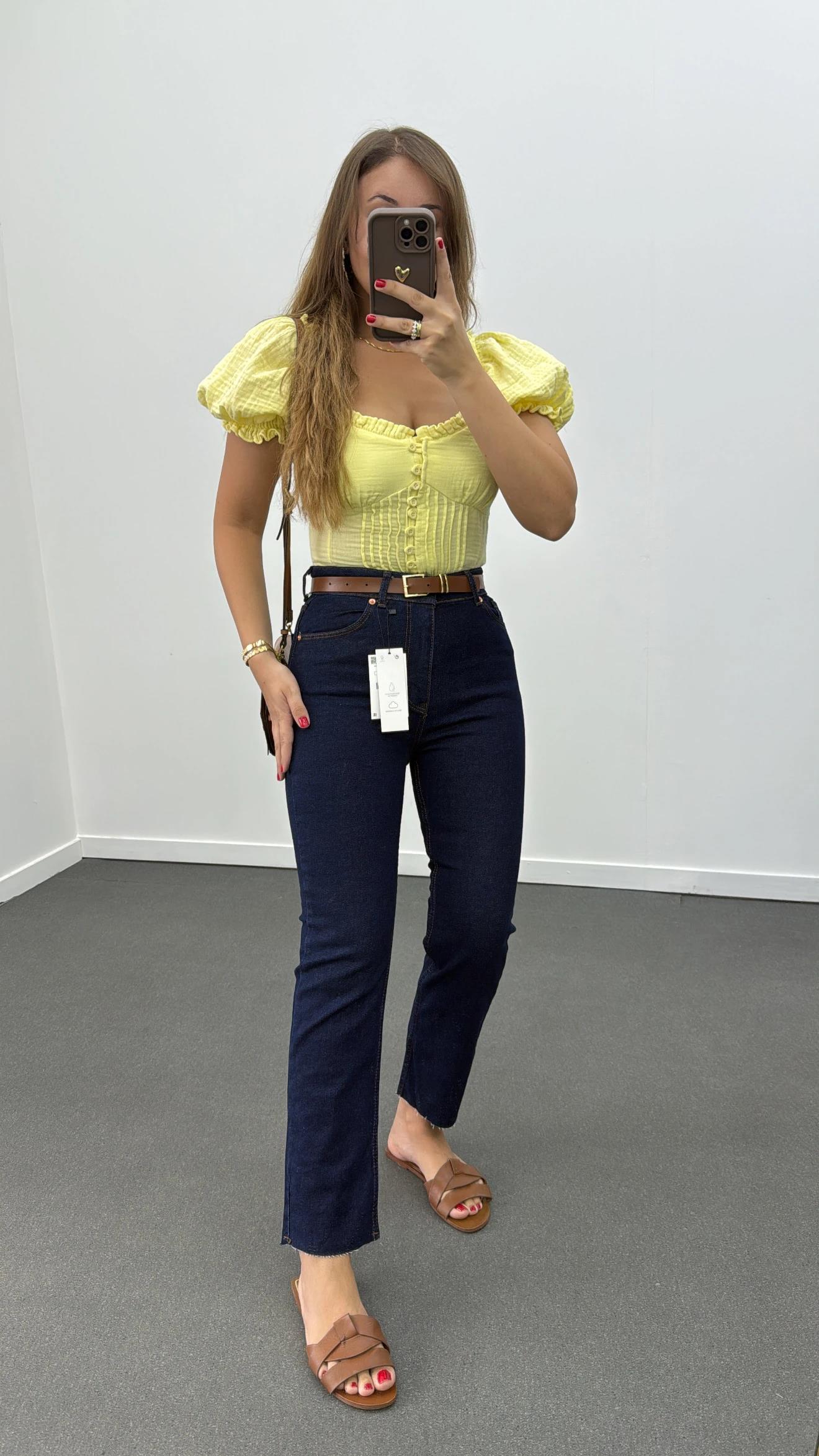 Juliet Lacivert Yüksek Bel Slim Fit Jeans