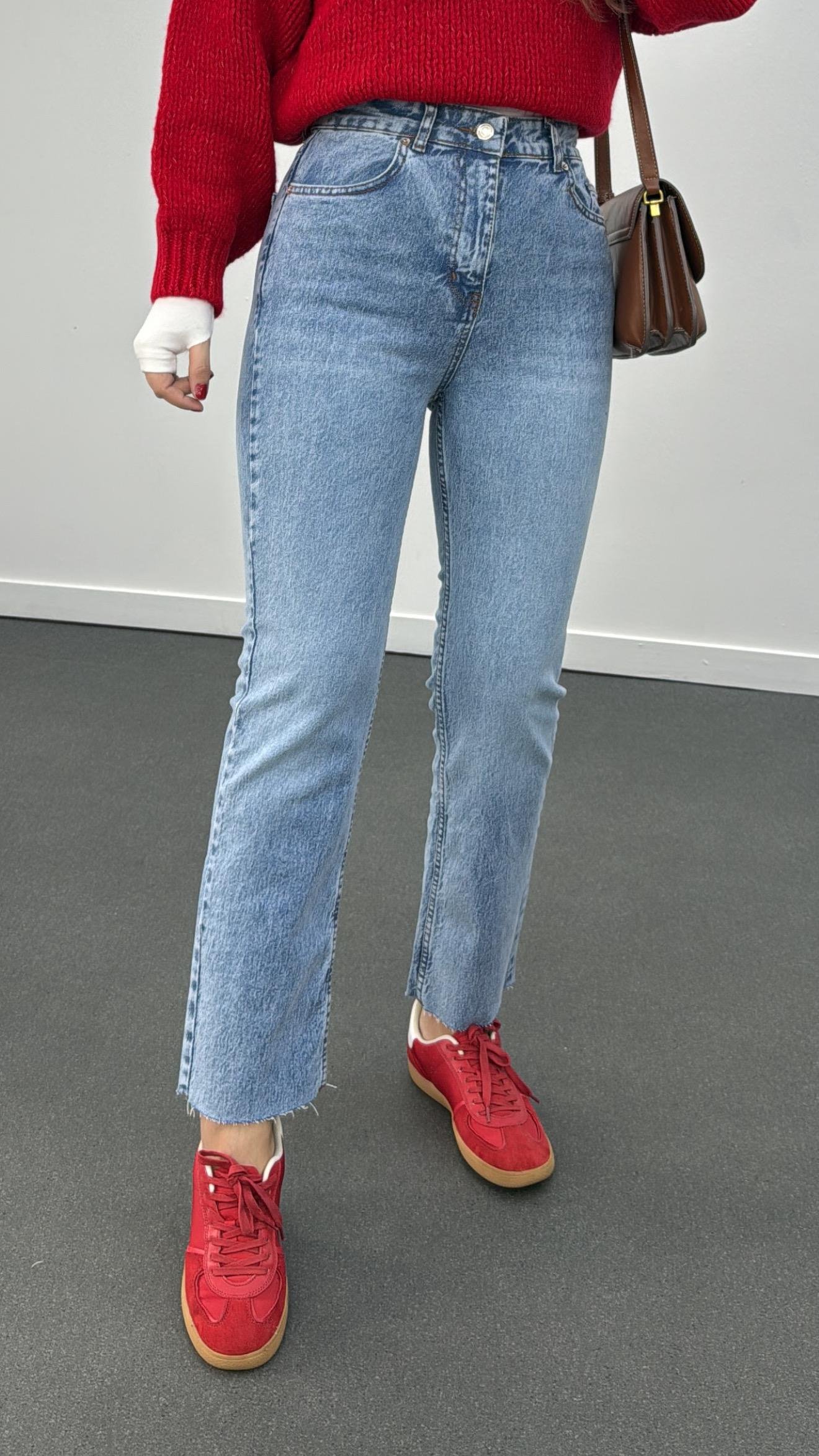 Juliet Orta Kot Ton Yüksek Bel Slim Fit Jean