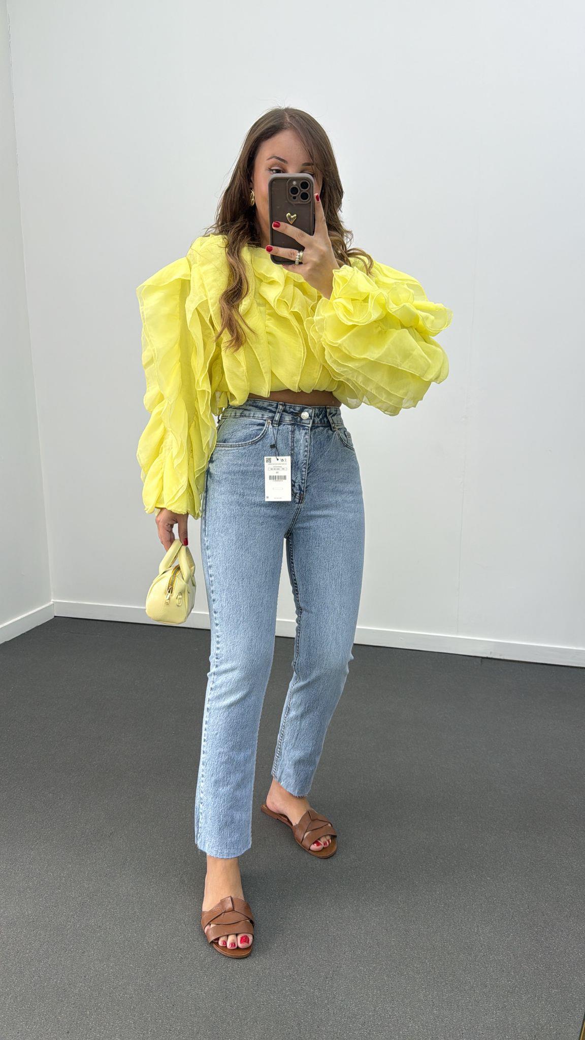 Juliet Orta Kot Ton Yüksek Bel Slim Fit Jean