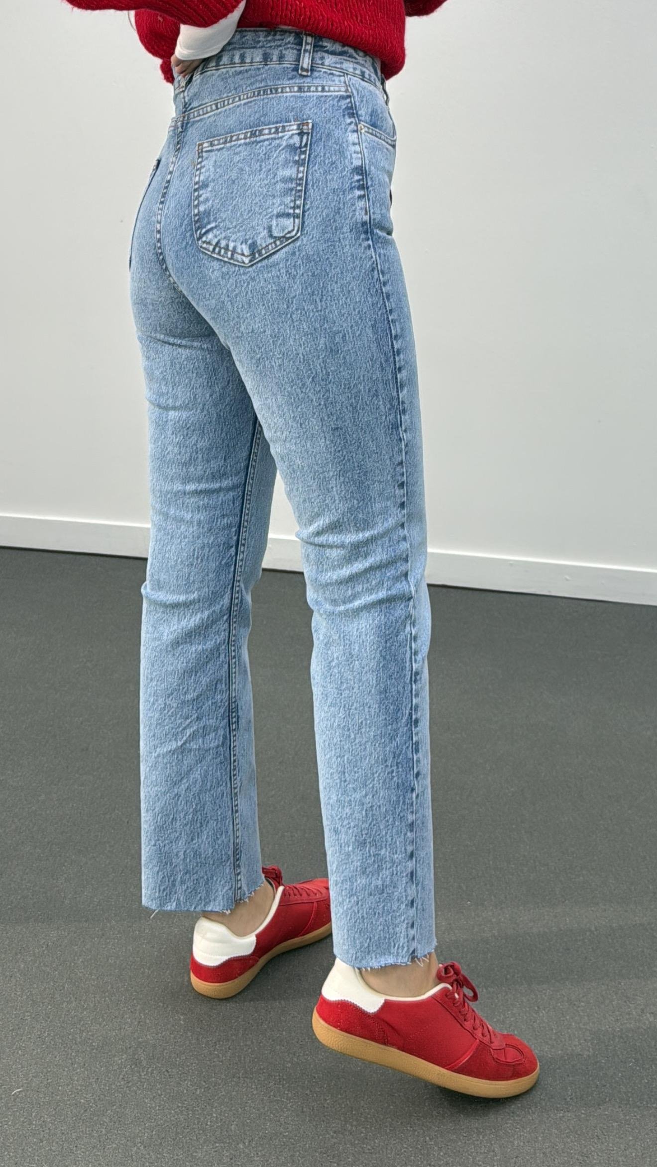 Juliet Orta Kot Ton Yüksek Bel Slim Fit Jean