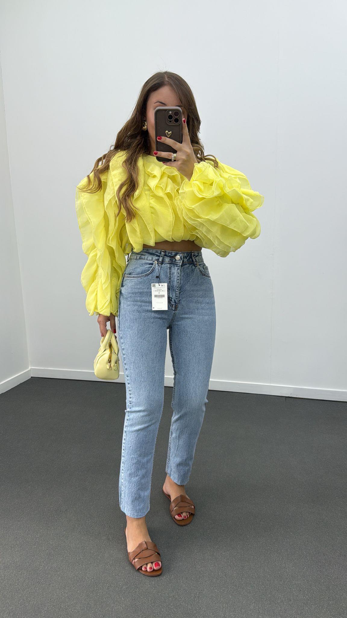 Juliet Orta Kot Ton Yüksek Bel Slim Fit Jean