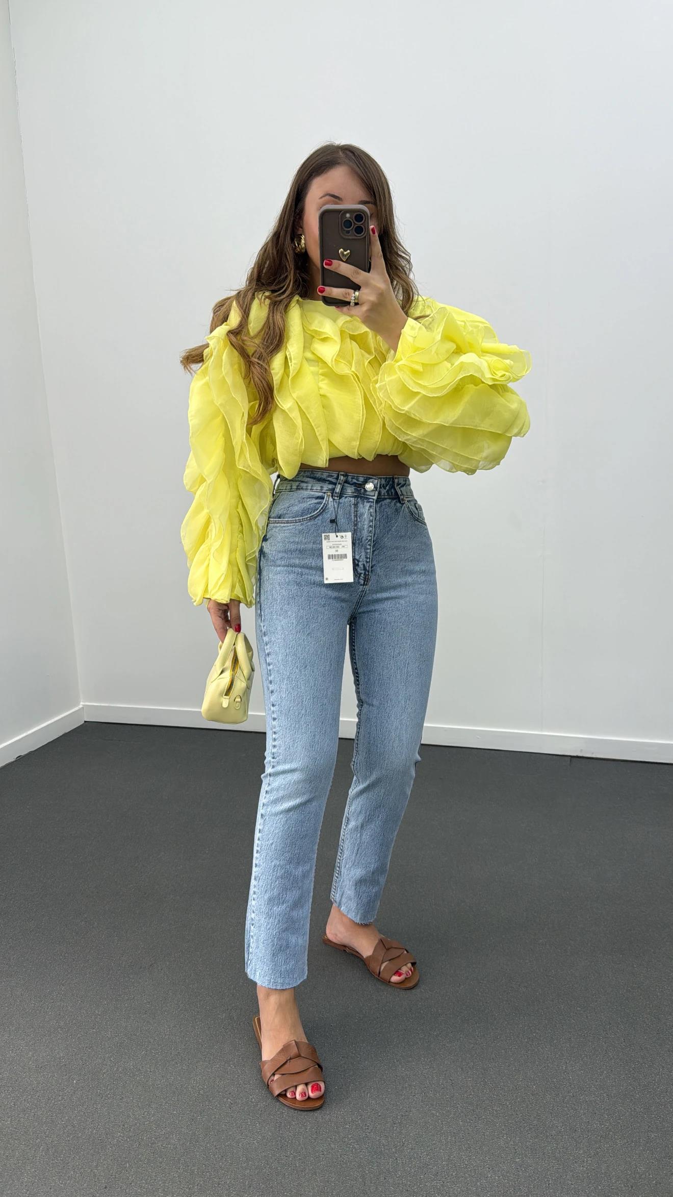 Juliet Orta Kot Ton Yüksek Bel Slim Fit Jean