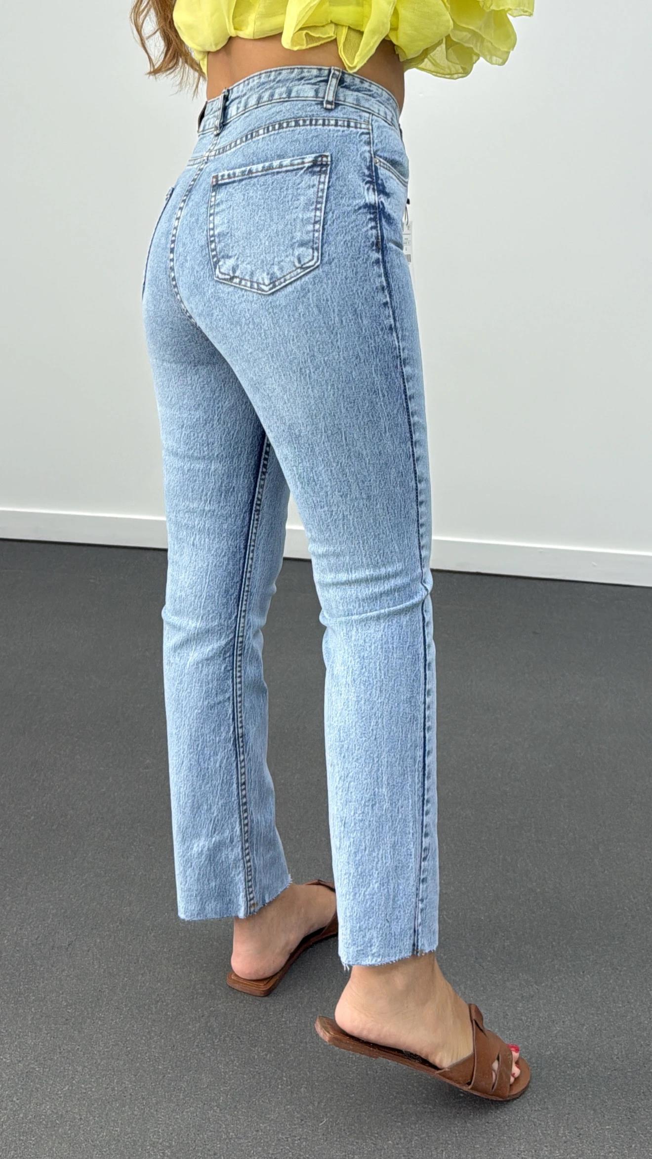 Juliet Orta Kot Ton Yüksek Bel Slim Fit Jean