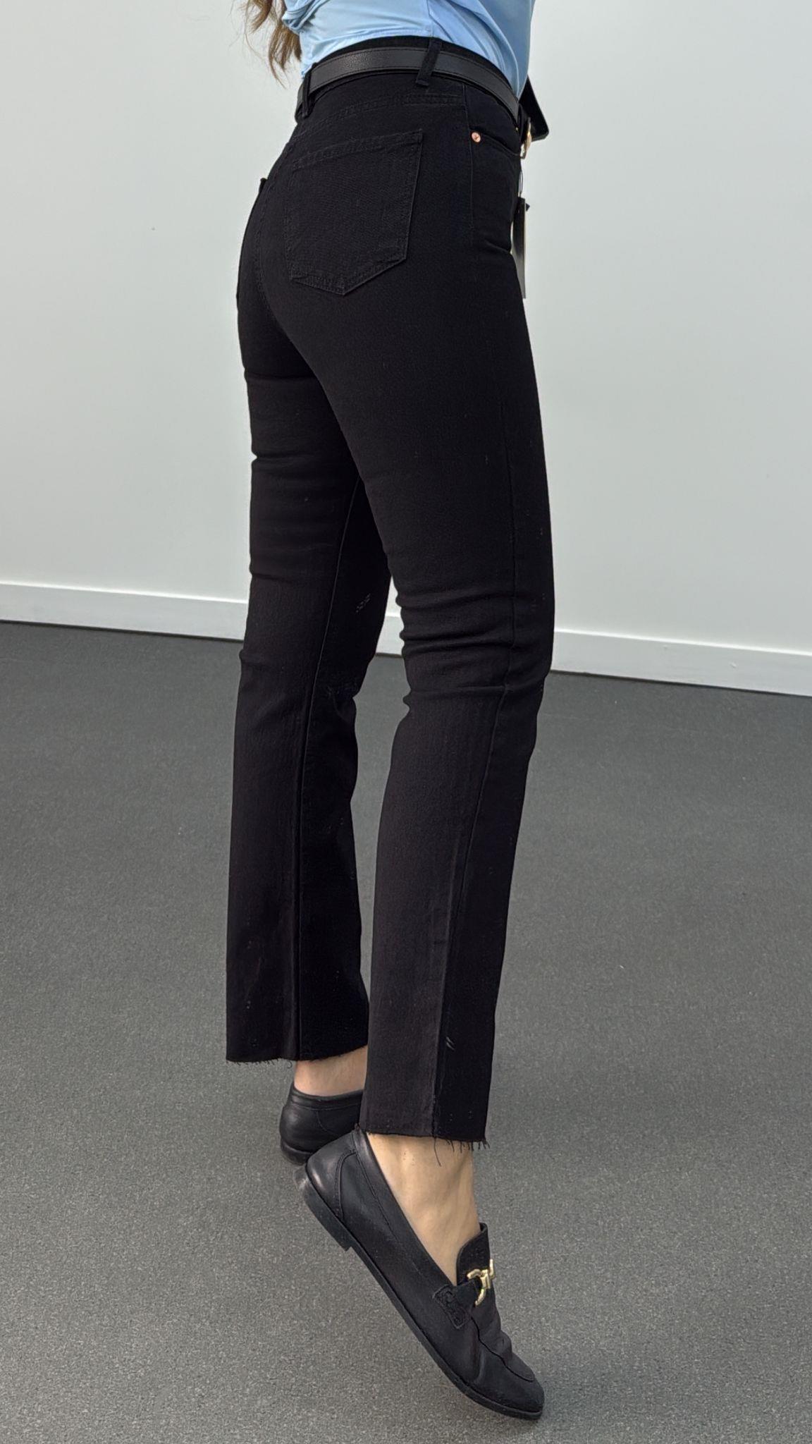 Juliet Siyah Renk Yüksek Bel Slim Fit Jean