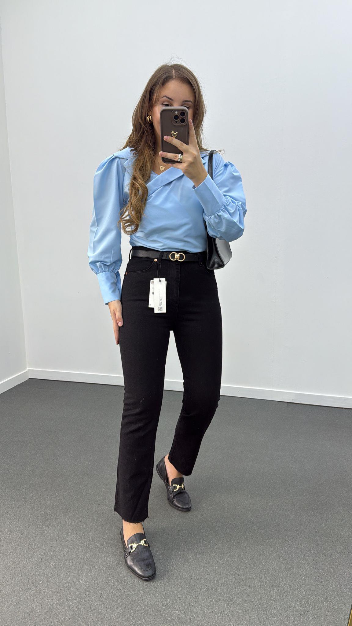 Juliet Siyah Renk Yüksek Bel Slim Fit Jean