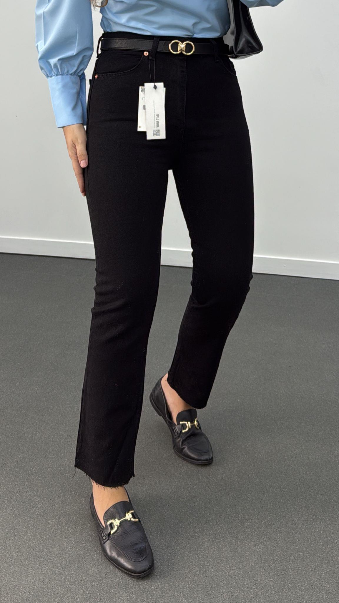 Juliet Siyah Renk Yüksek Bel Slim Fit Jean