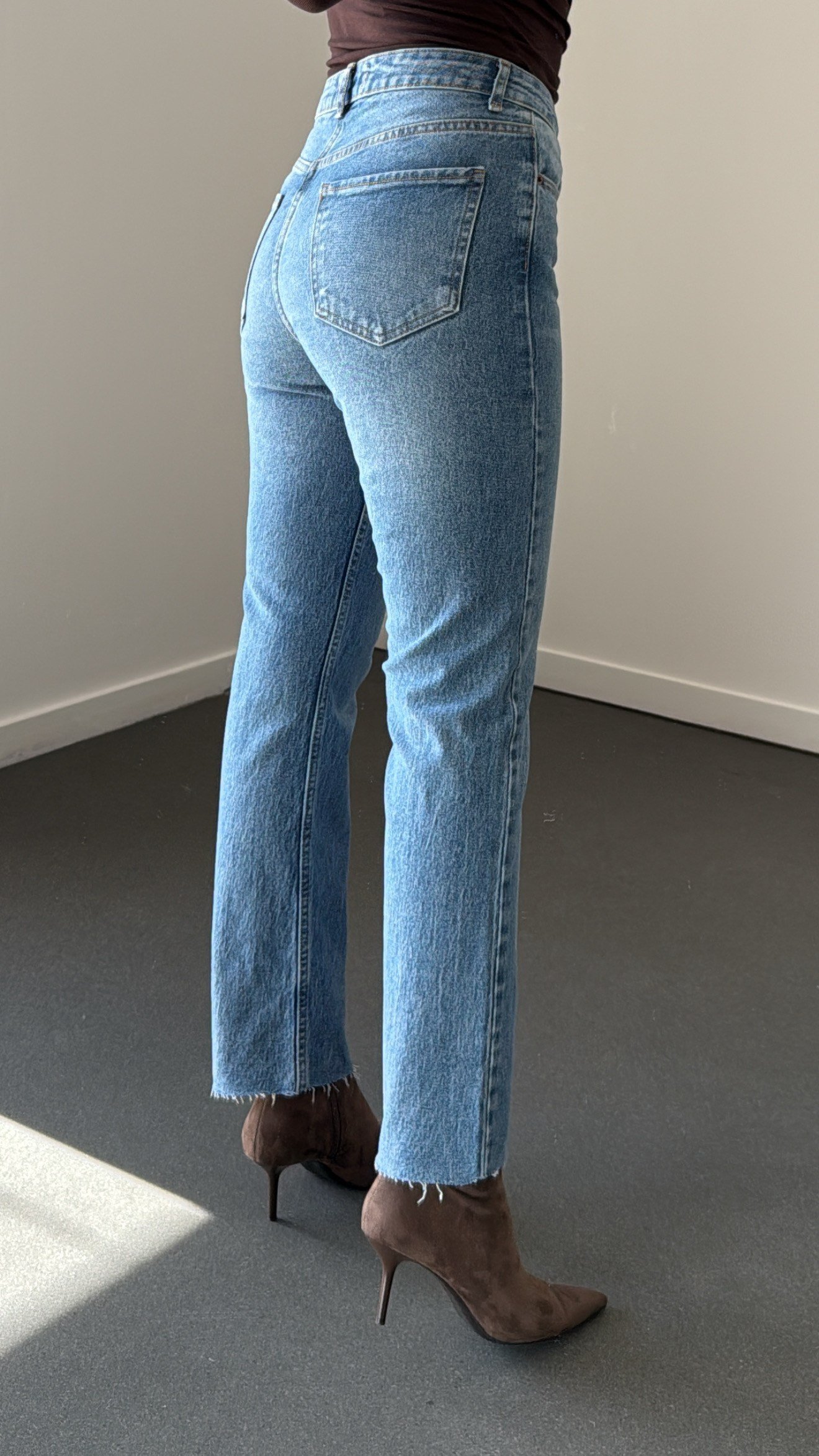 Juliet Sky Blue Yüksek Bel Slim Fit Jean