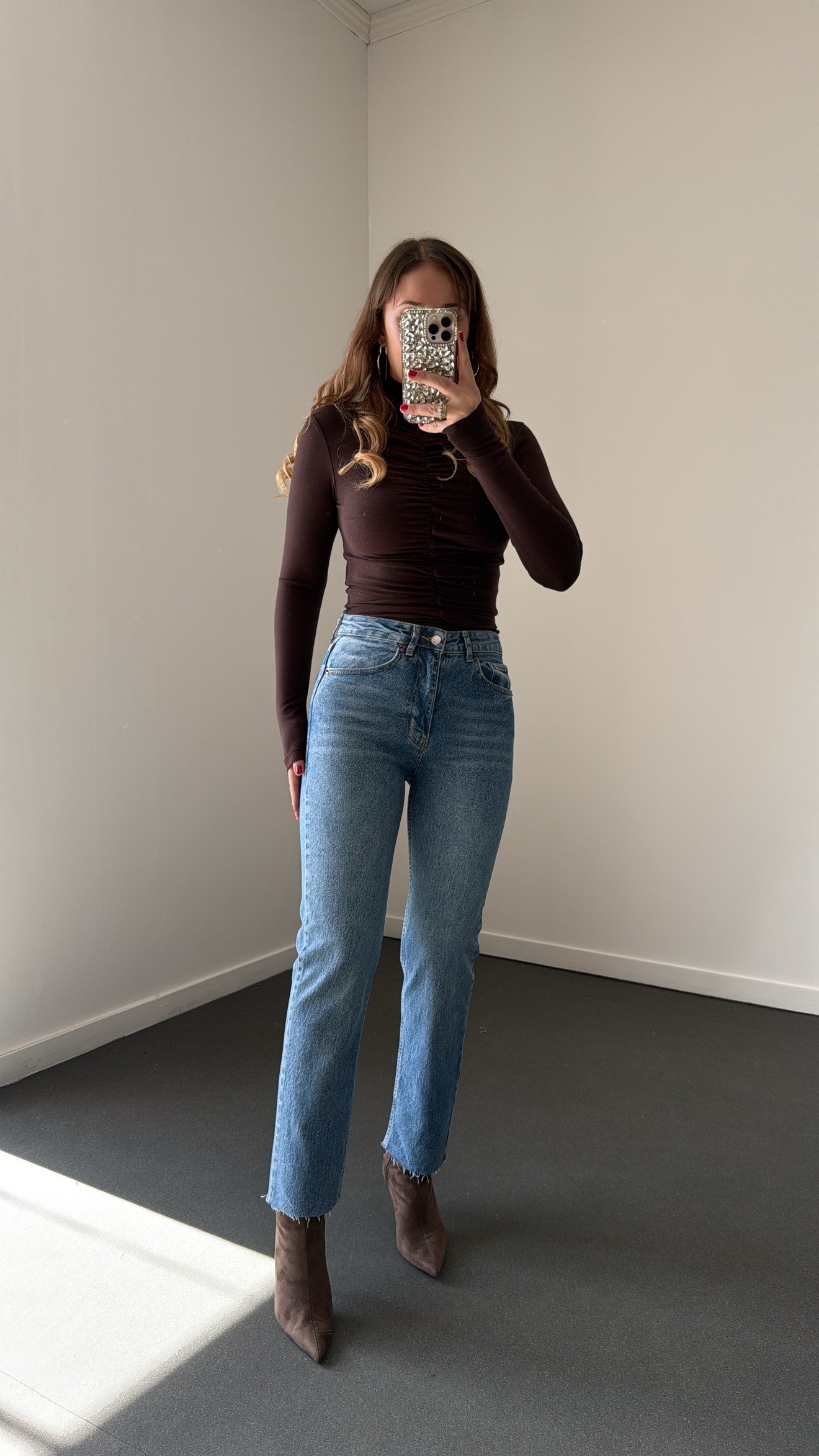 Juliet Sky Blue Yüksek Bel Slim Fit Jean