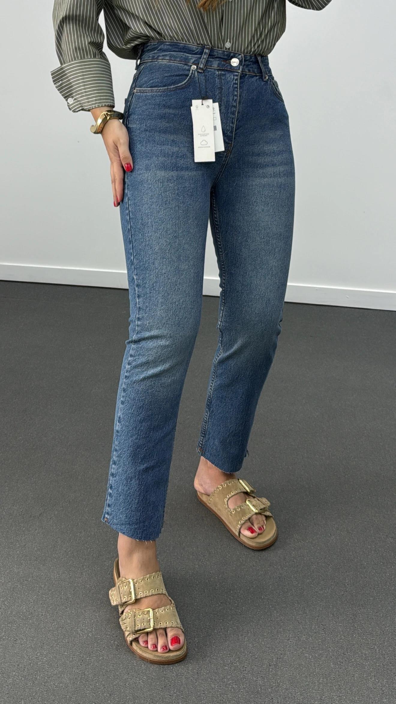 Juliet Tint Yıkama Yüksek Bel Slim Fit Jean