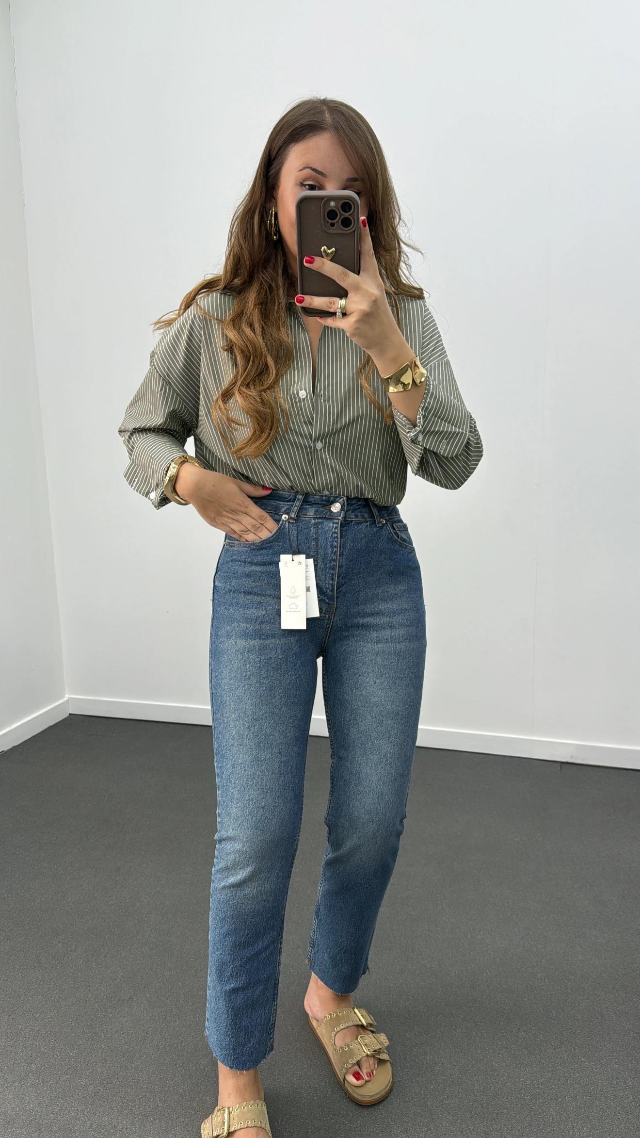 Juliet Tint Yıkama Yüksek Bel Slim Fit Jean