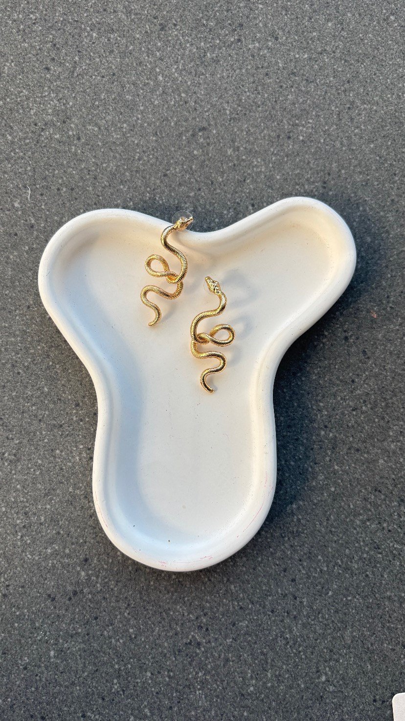 Leila Gold Yılan Küpe