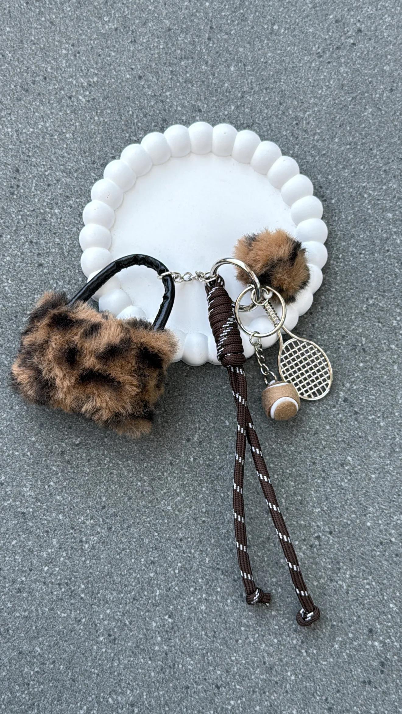 Leopard Bag Racket Çanta Charmı