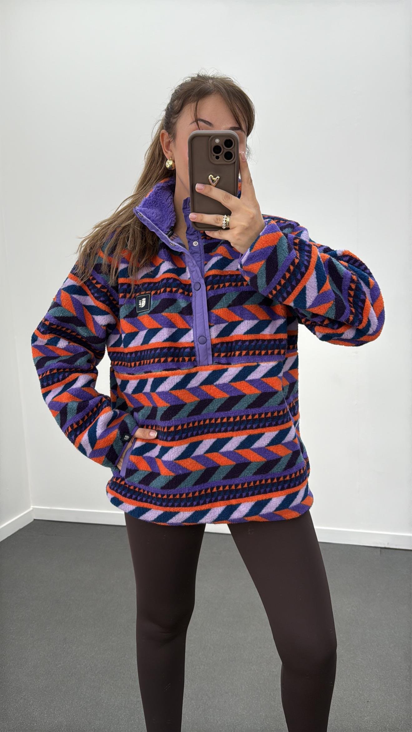 Lilou 4 Çıtçıt Düğmeli Polar Kar Sweatshirt