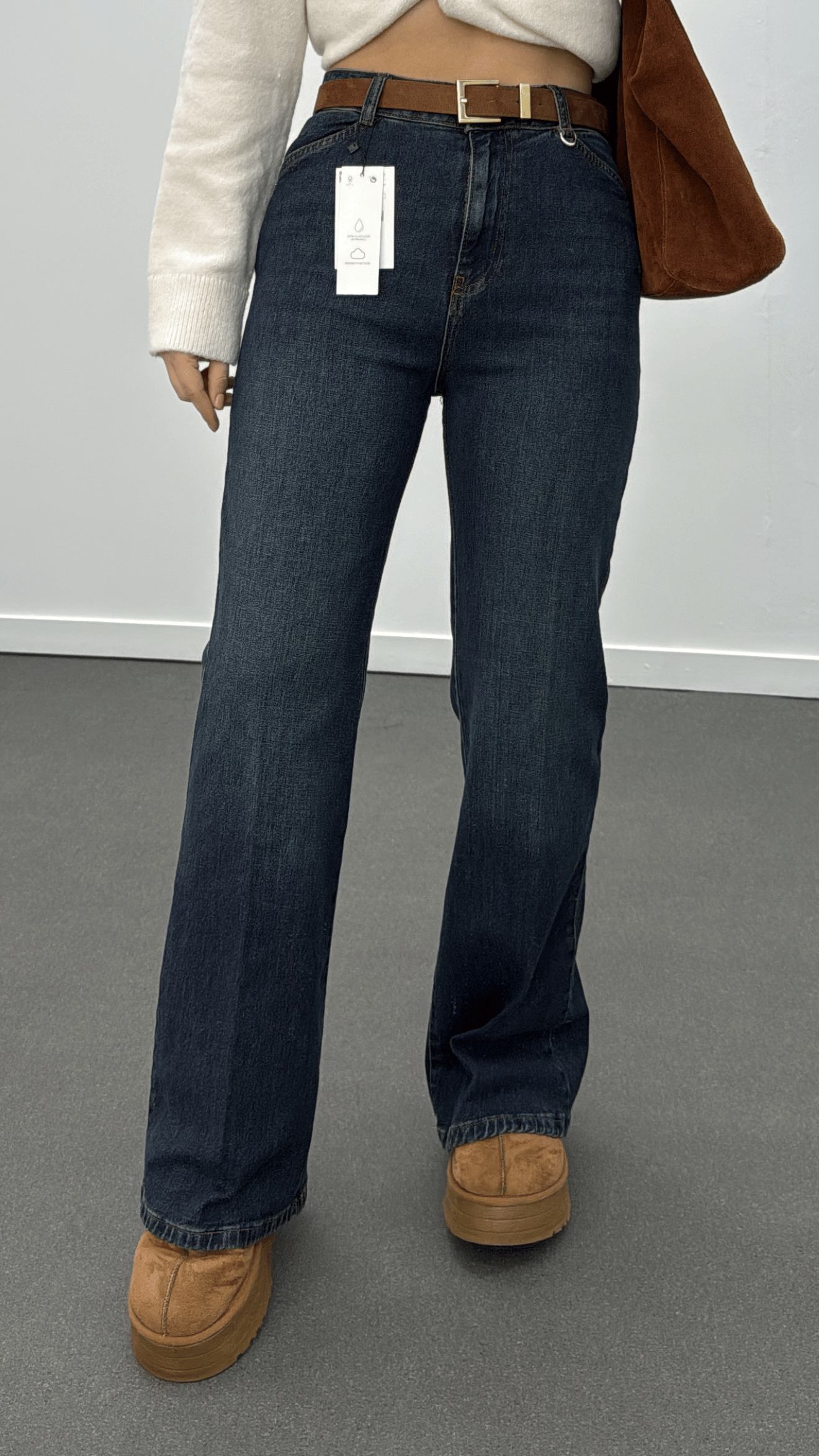 Lincoln Tint Yıkamalı Metal Aksesuarlı Flare Jeans