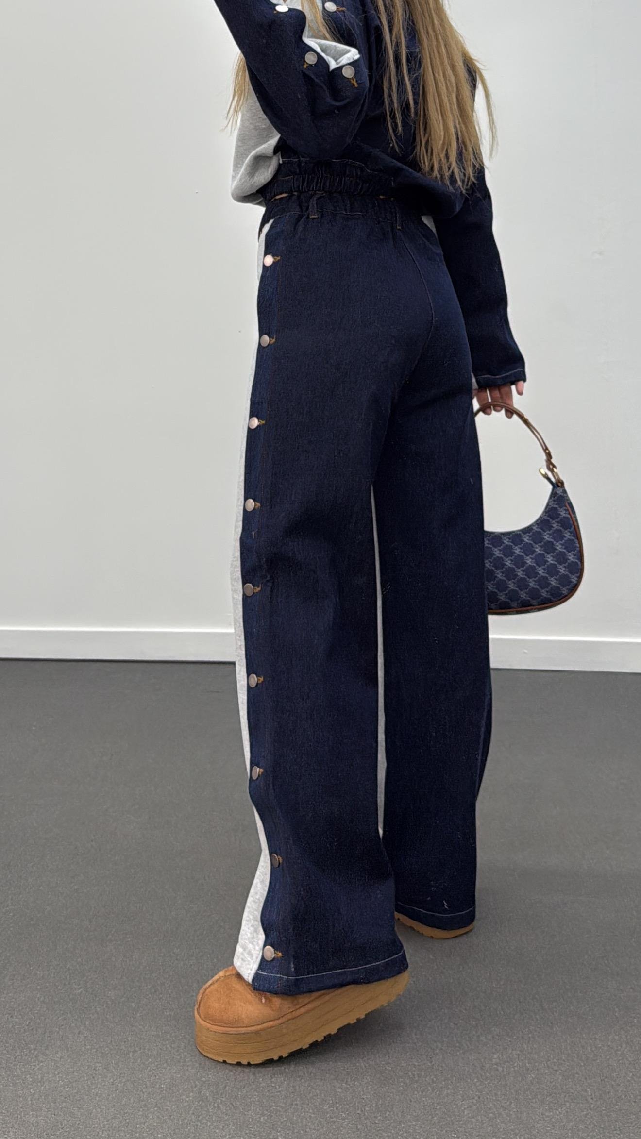 Loona Siyah Kot Mixli Eşofman Takımı