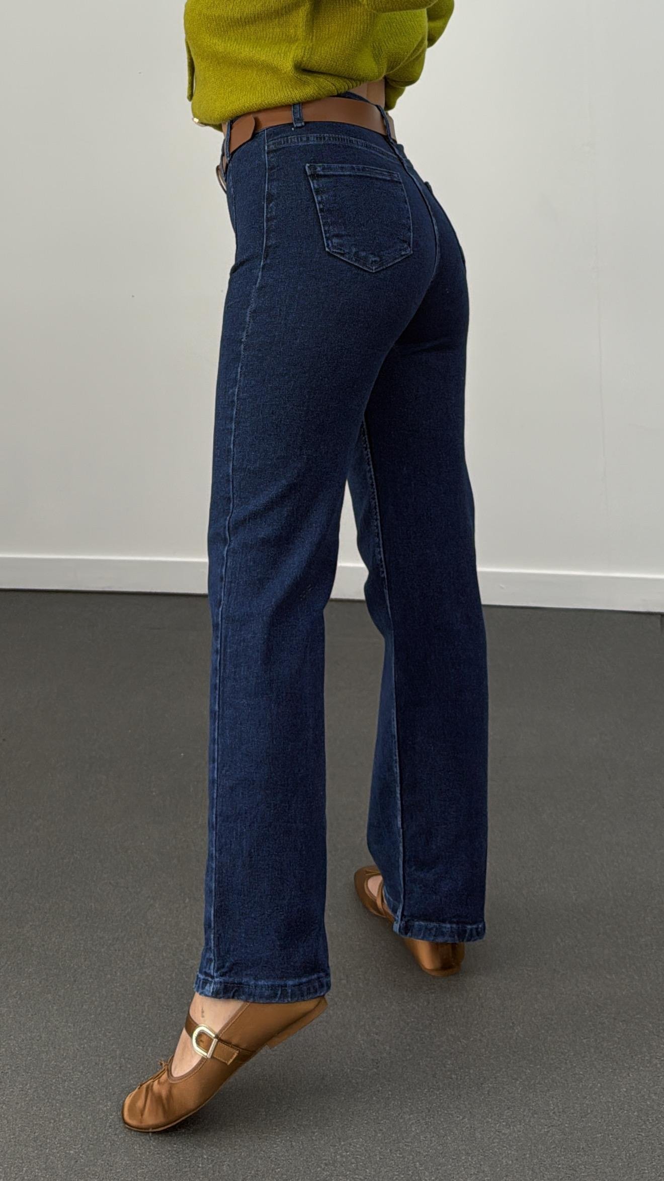 Madrid Lacivert Süper Yüksek Bel Süper Likralı Toparlayıcı Jeans