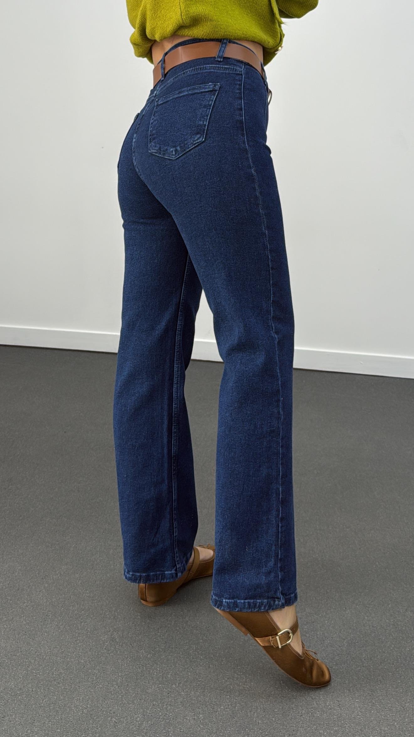 Madrid Lacivert Süper Yüksek Bel Süper Likralı Toparlayıcı Jeans