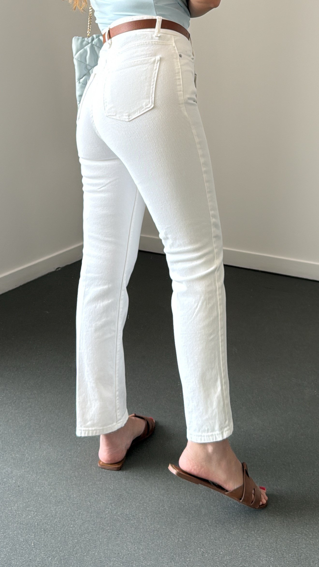 Marko Beyaz Yüksek Bel Slim Fit Jeans