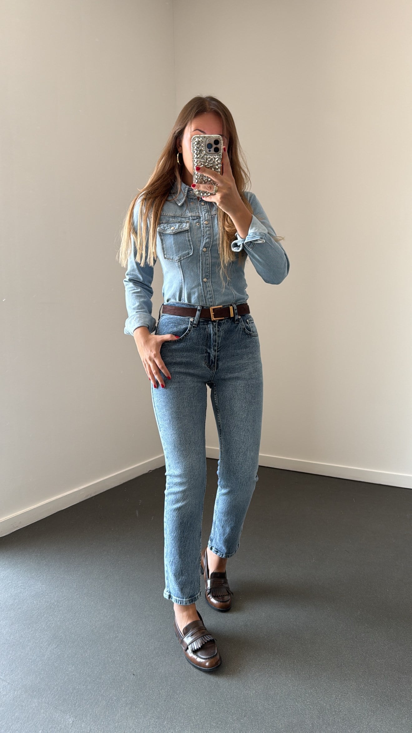 Marsilya Yıkamalı  Kot Likralı Yüksek Bel Mom Jeans
