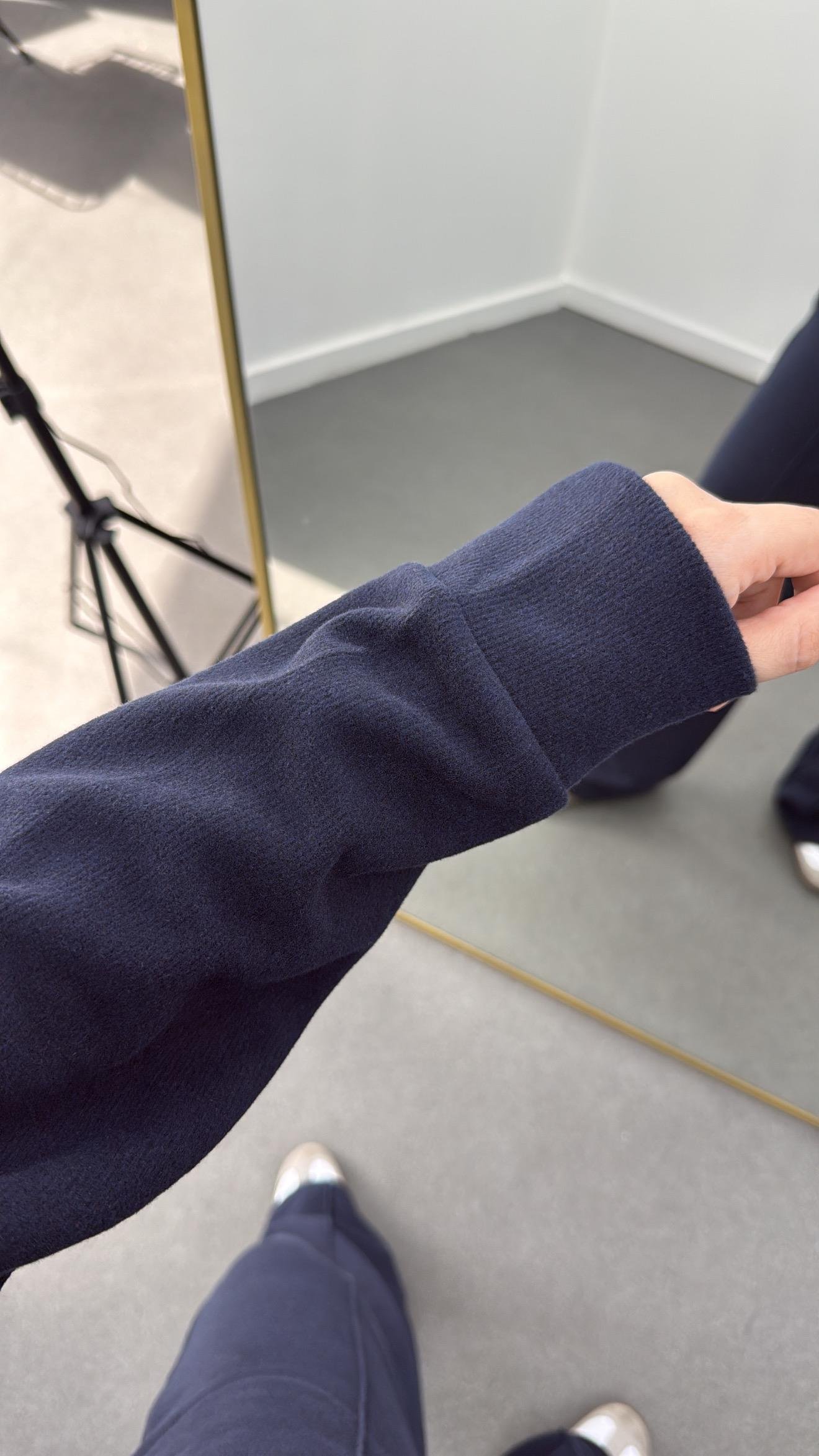 Martina Lacivert Fitilli Polar Sweat Eşofman Takımı