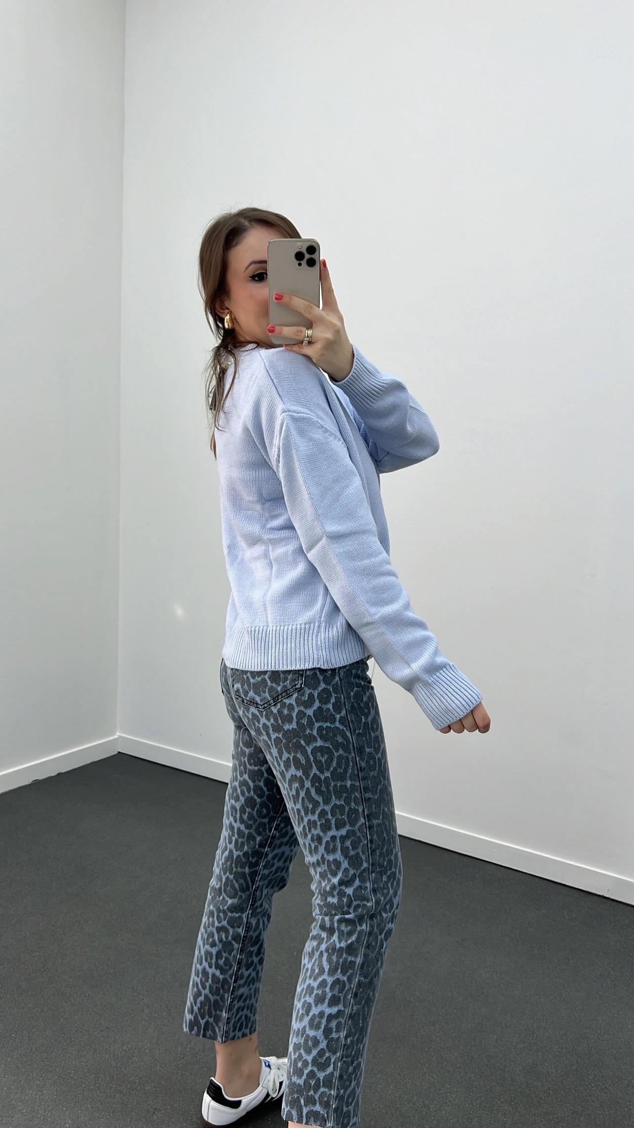 Massi Bebe Mavi Gold Düğmeli Hırka