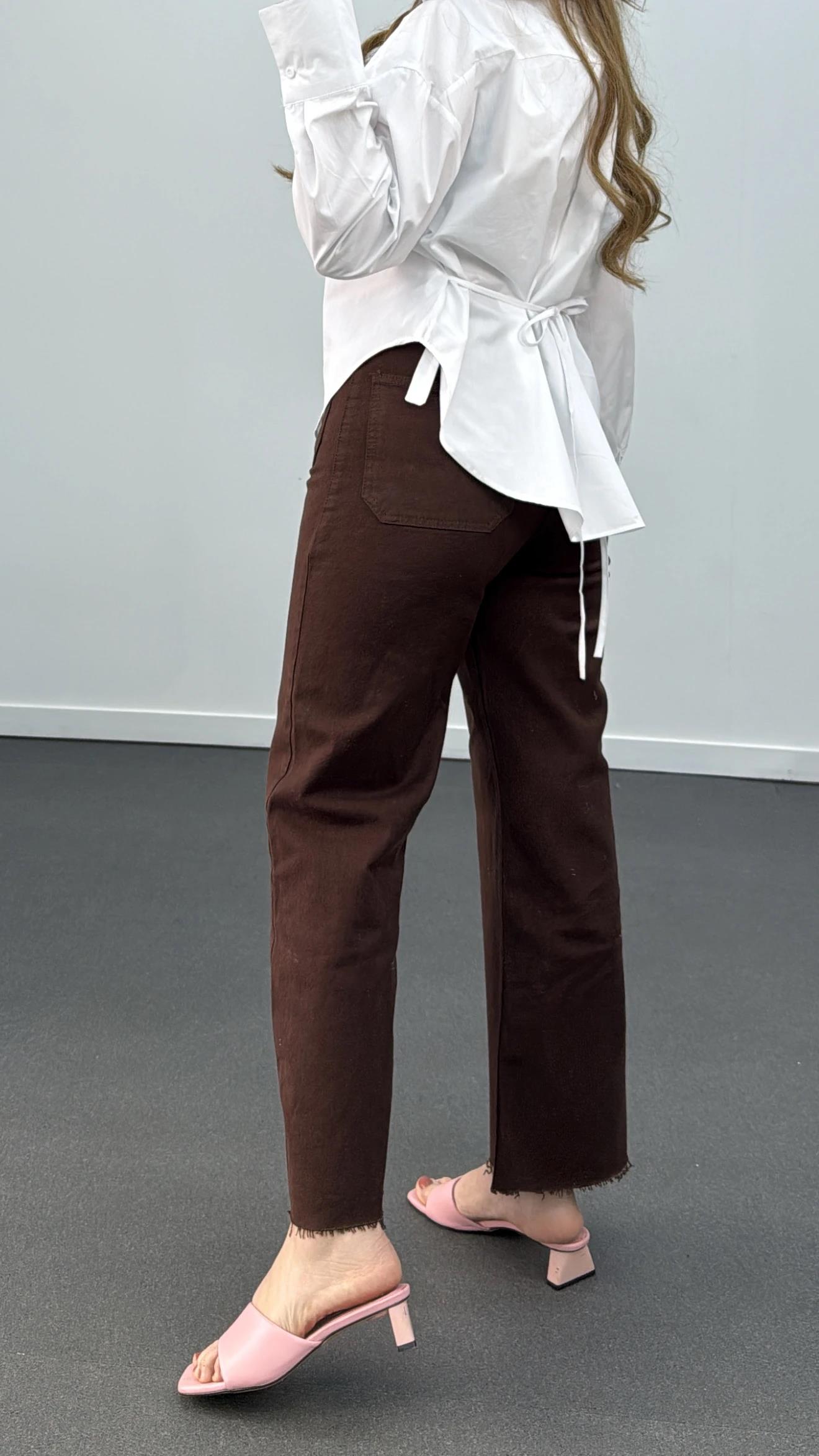 Massi Beyaz 4 Düğmeli Tasarım Gömlek