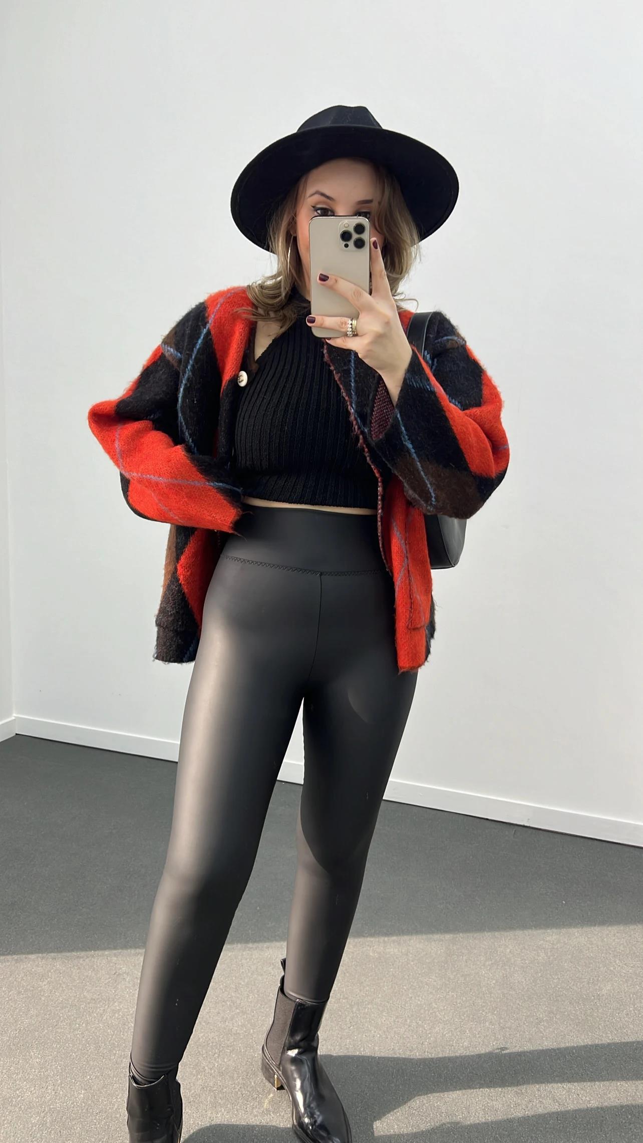 Massi Siyah Mat Deri Premium Tayt